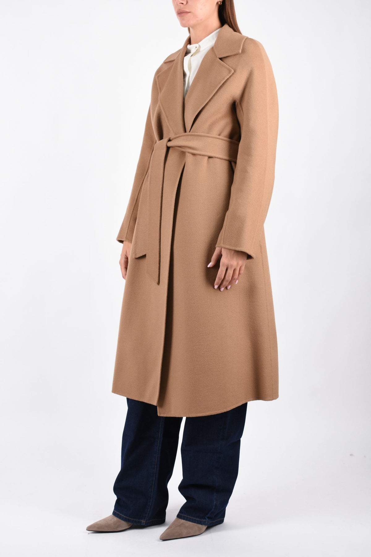 Cappotto lungo a vestaglia in lana, cachemire e seta MSTCLES 2626016021600