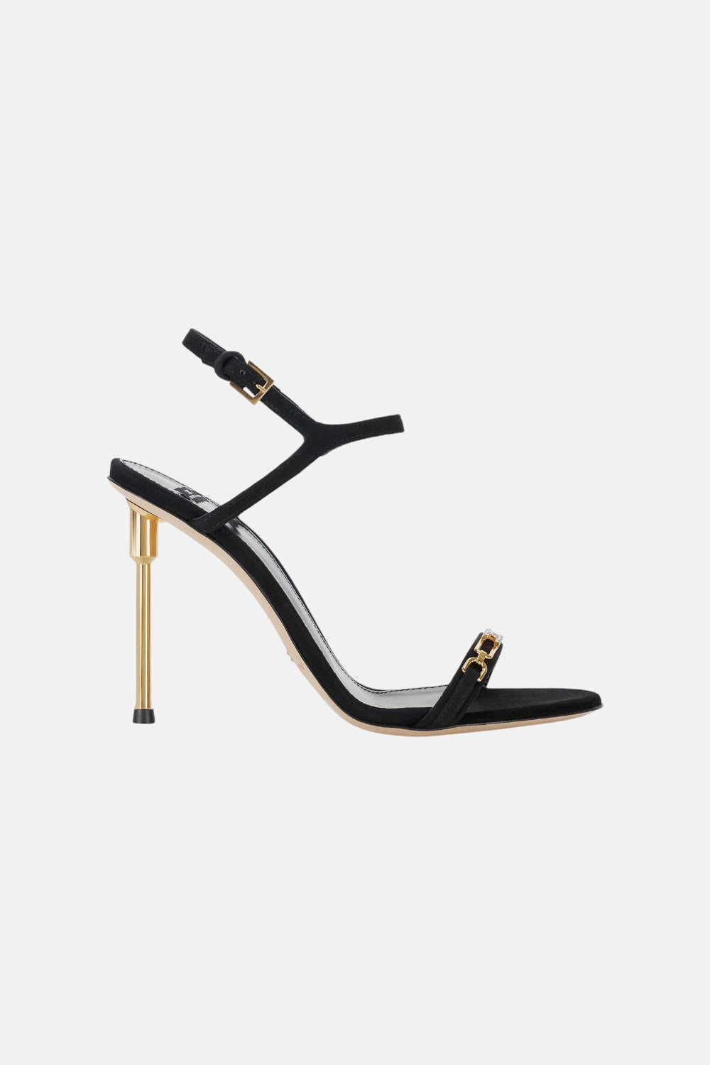 Sandali in pelle con tacco scultura