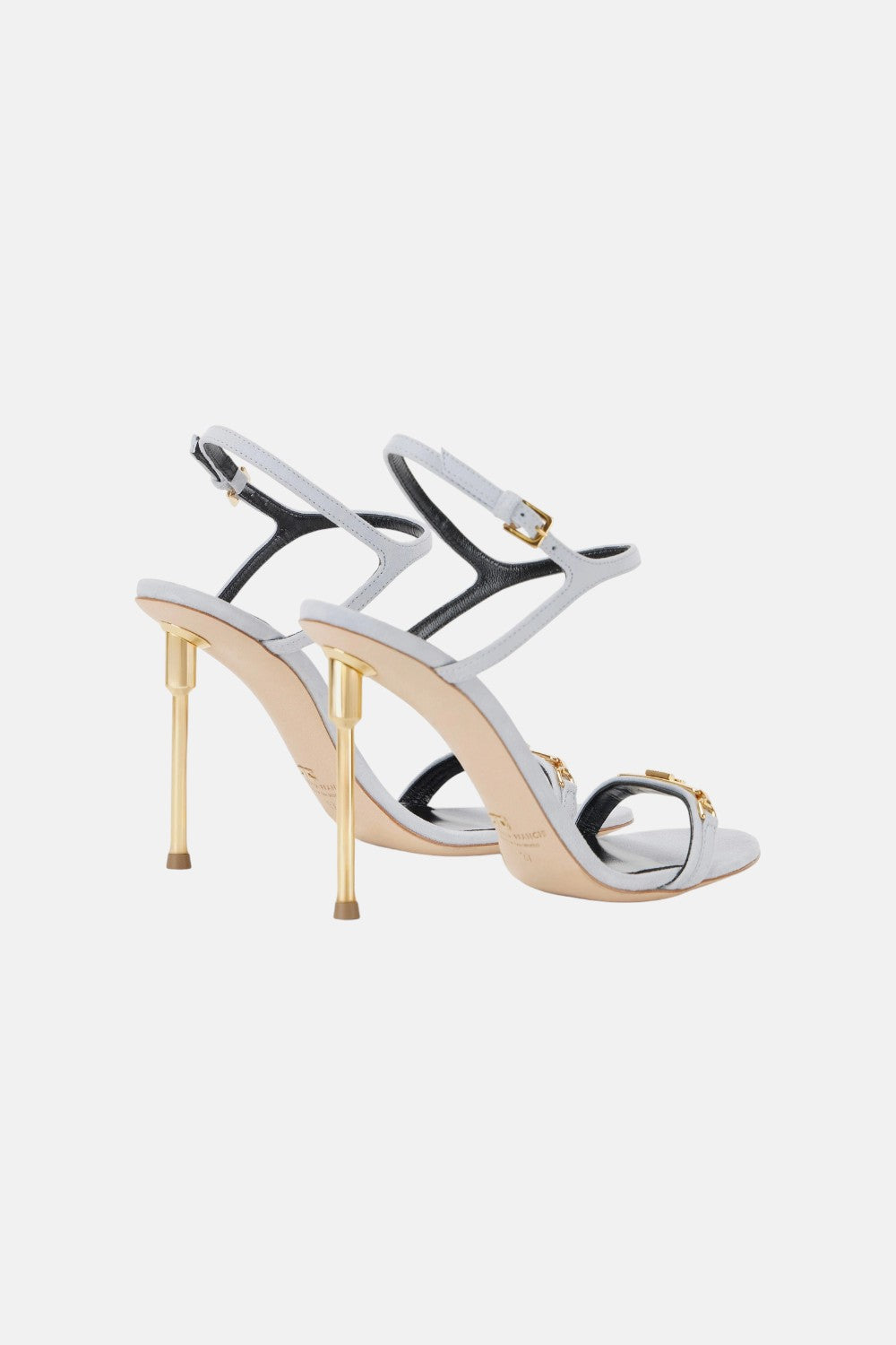 Sandali in pelle con tacco scultura