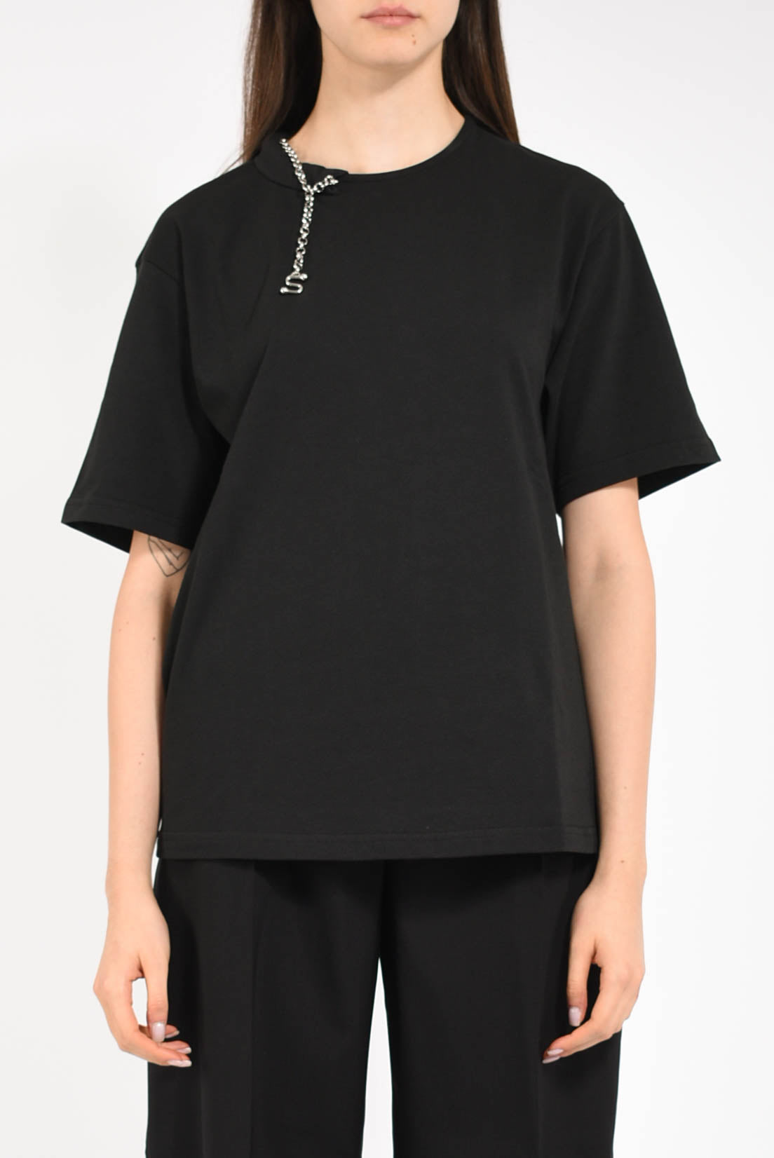 t-shirt in cotone modello oblato