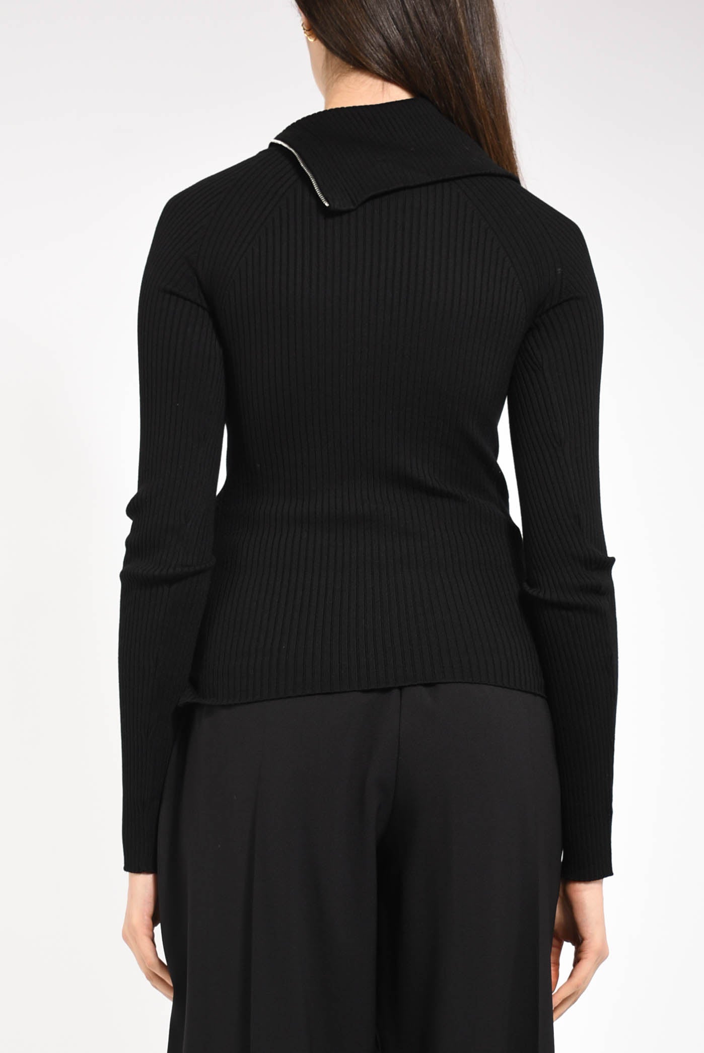 Maglia a collo alto modello pinna