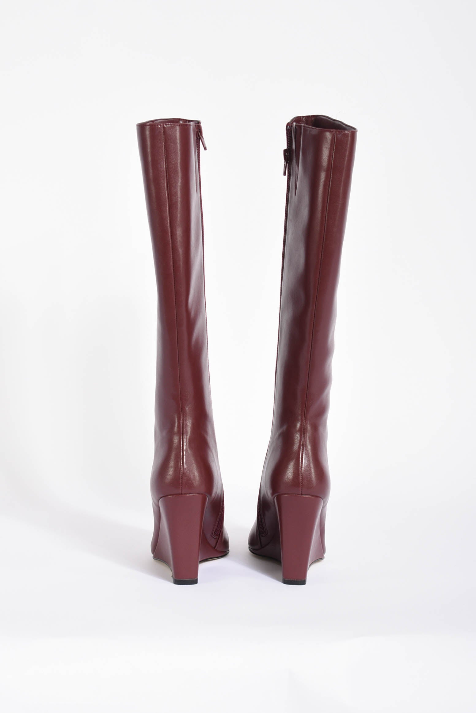 Stivali alti con zeppa