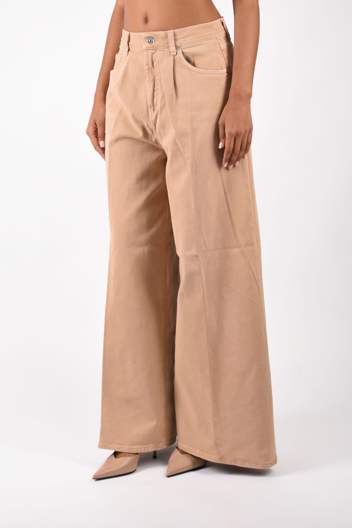 Jeans Maggie wide leg in denim stretch DP853BSE037Y