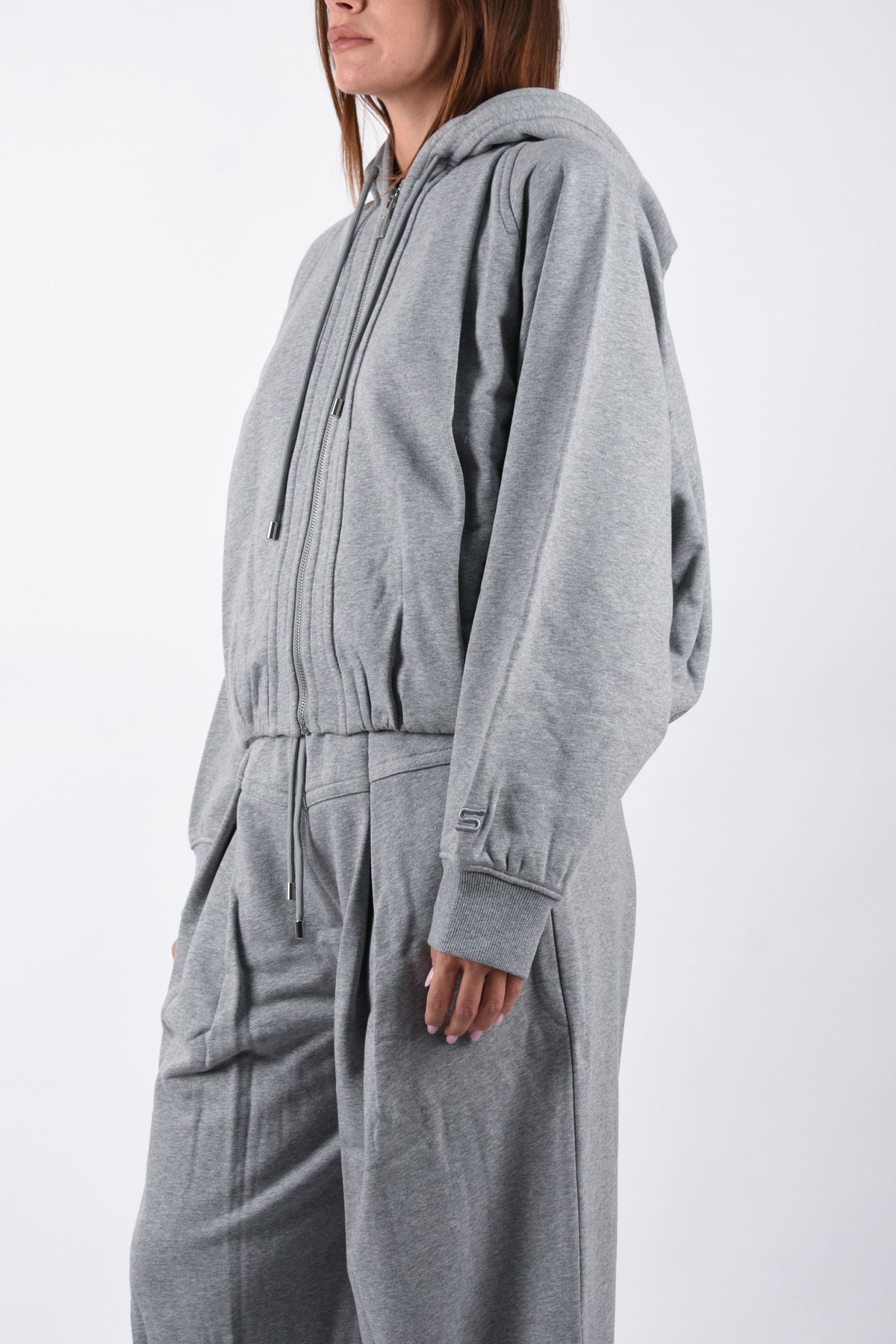 Felpa boxy con cappuccio in misto cotone FASHION 2622926015