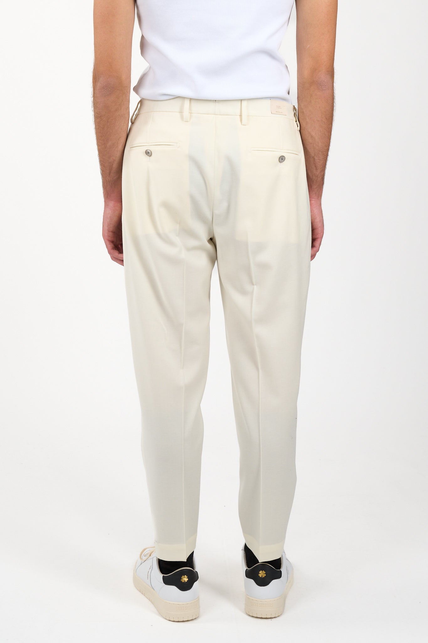 Pantaloni portobellos in lana vergine