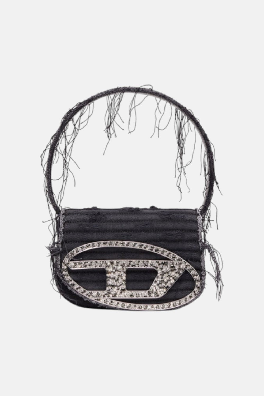 borsa a tracolla in denim e pelle 1dr