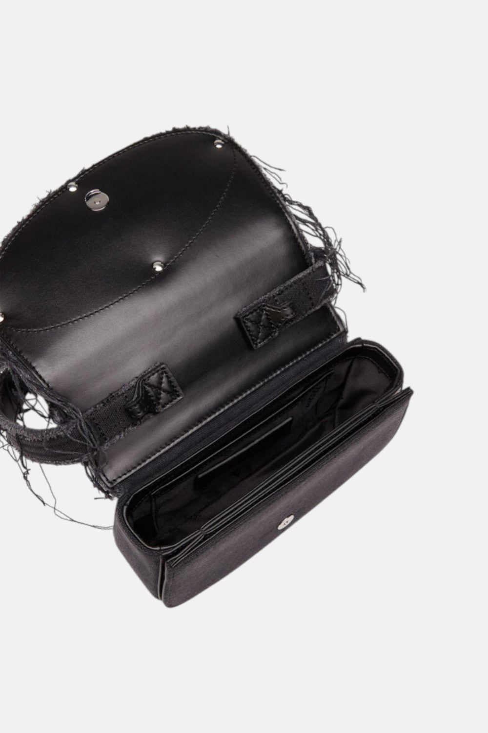 borsa a tracolla in denim e pelle 1dr