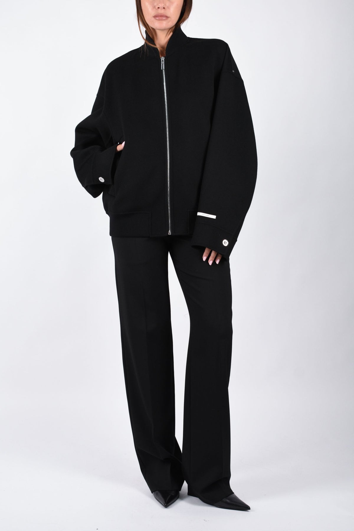 Bomber in double di pura lana ONDATA 2622086041