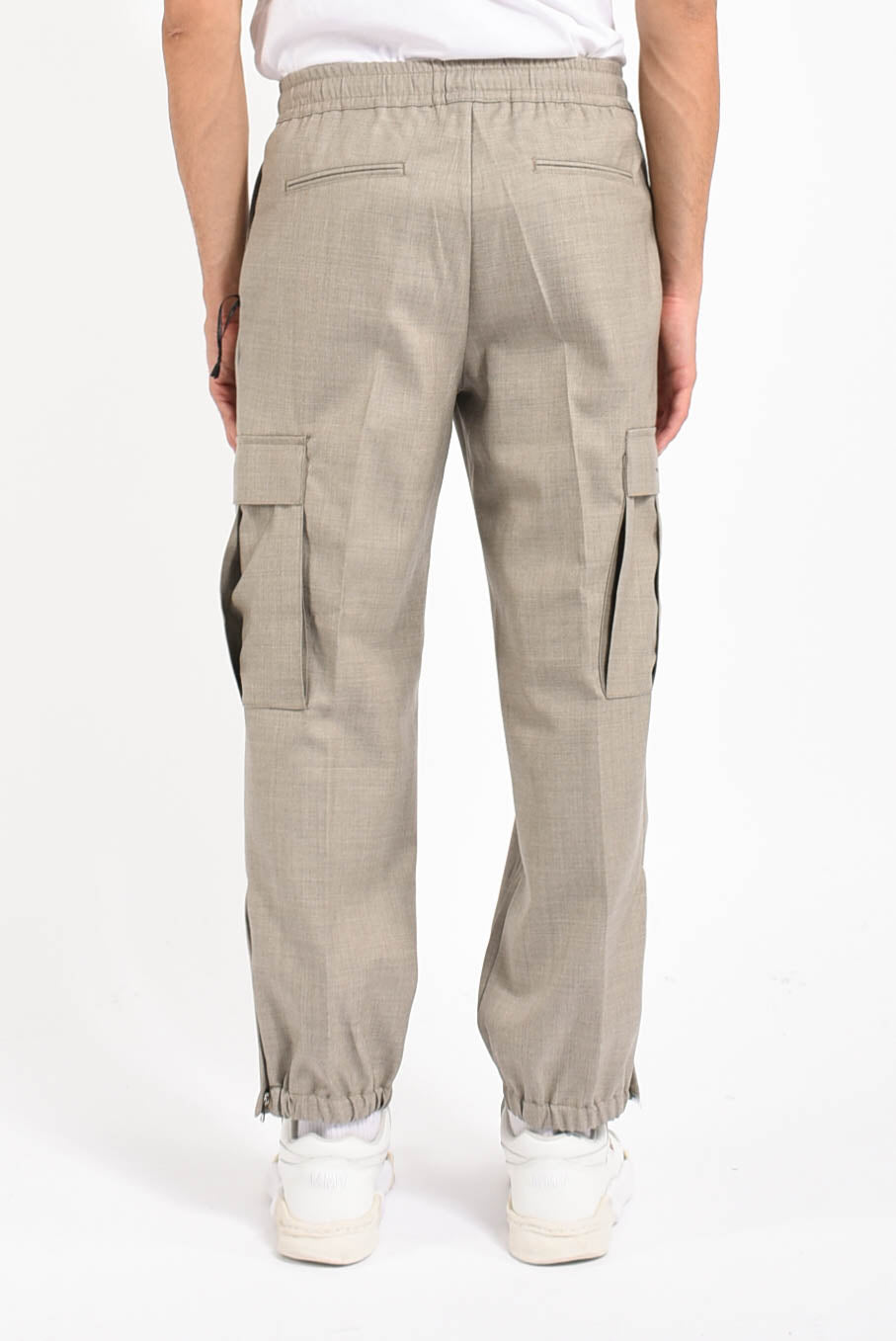 Pantaloni cargo in lana