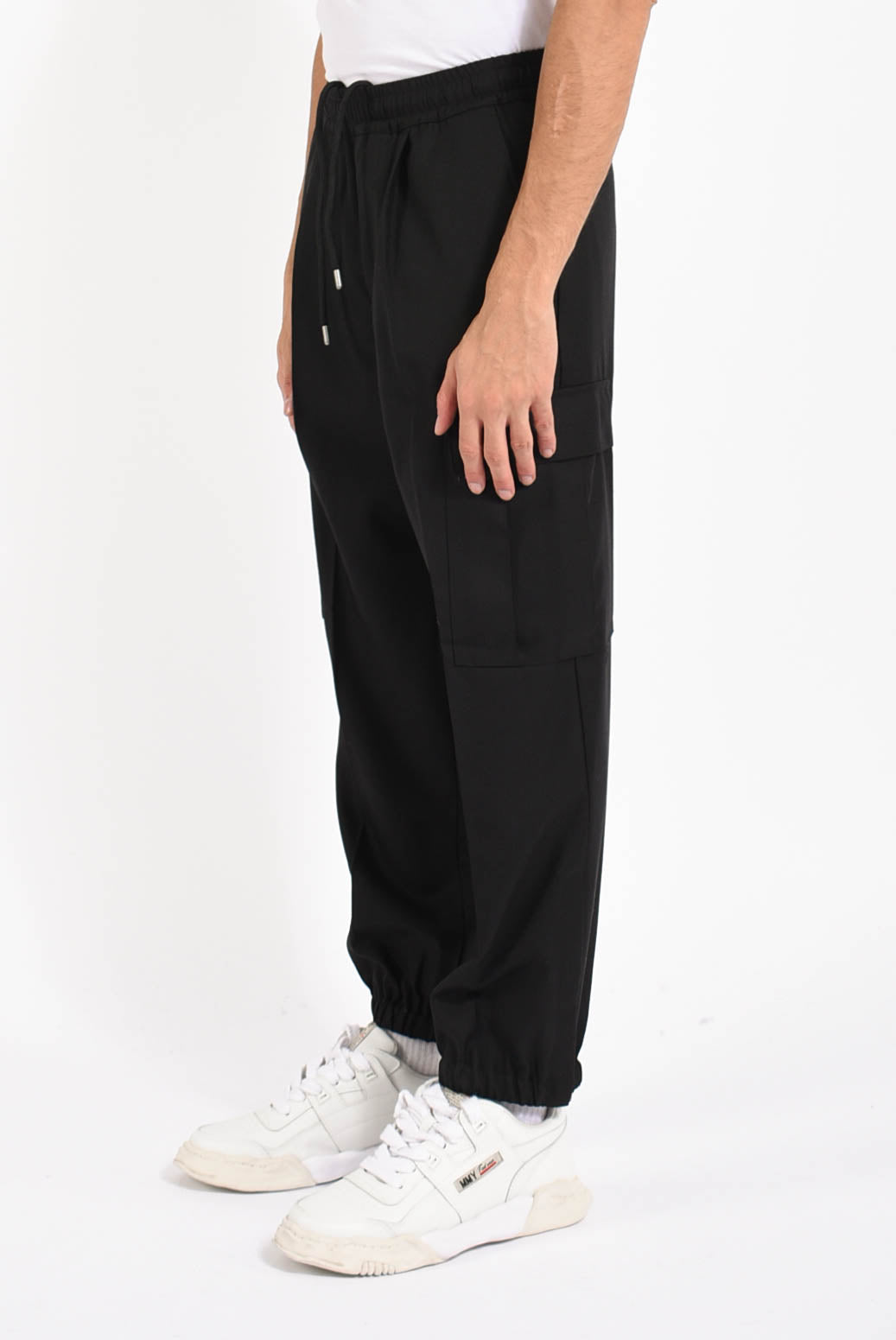 Pantaloni cargo in lana