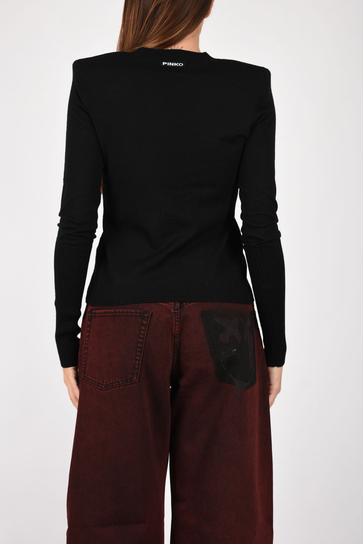 Maglia in lana merino con spalline rimovibili 107246A3FY