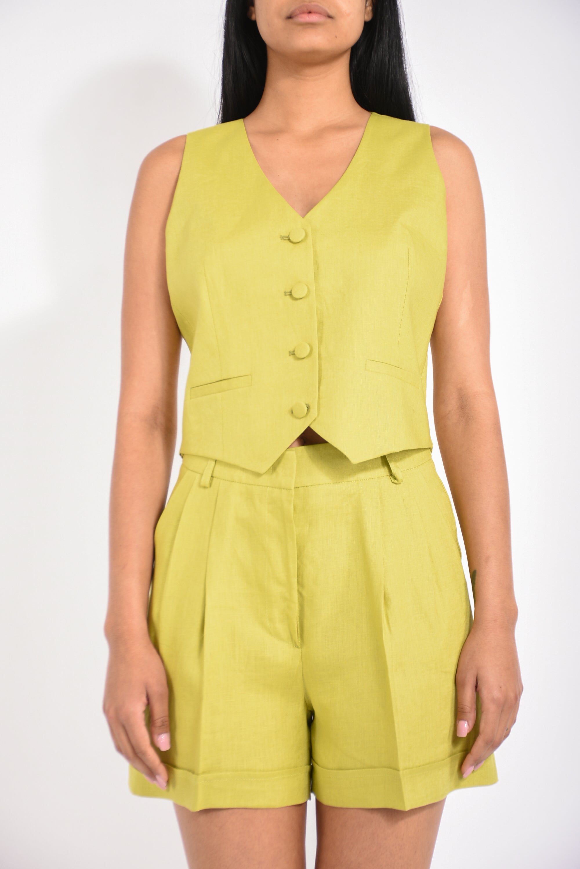 gilet in lino