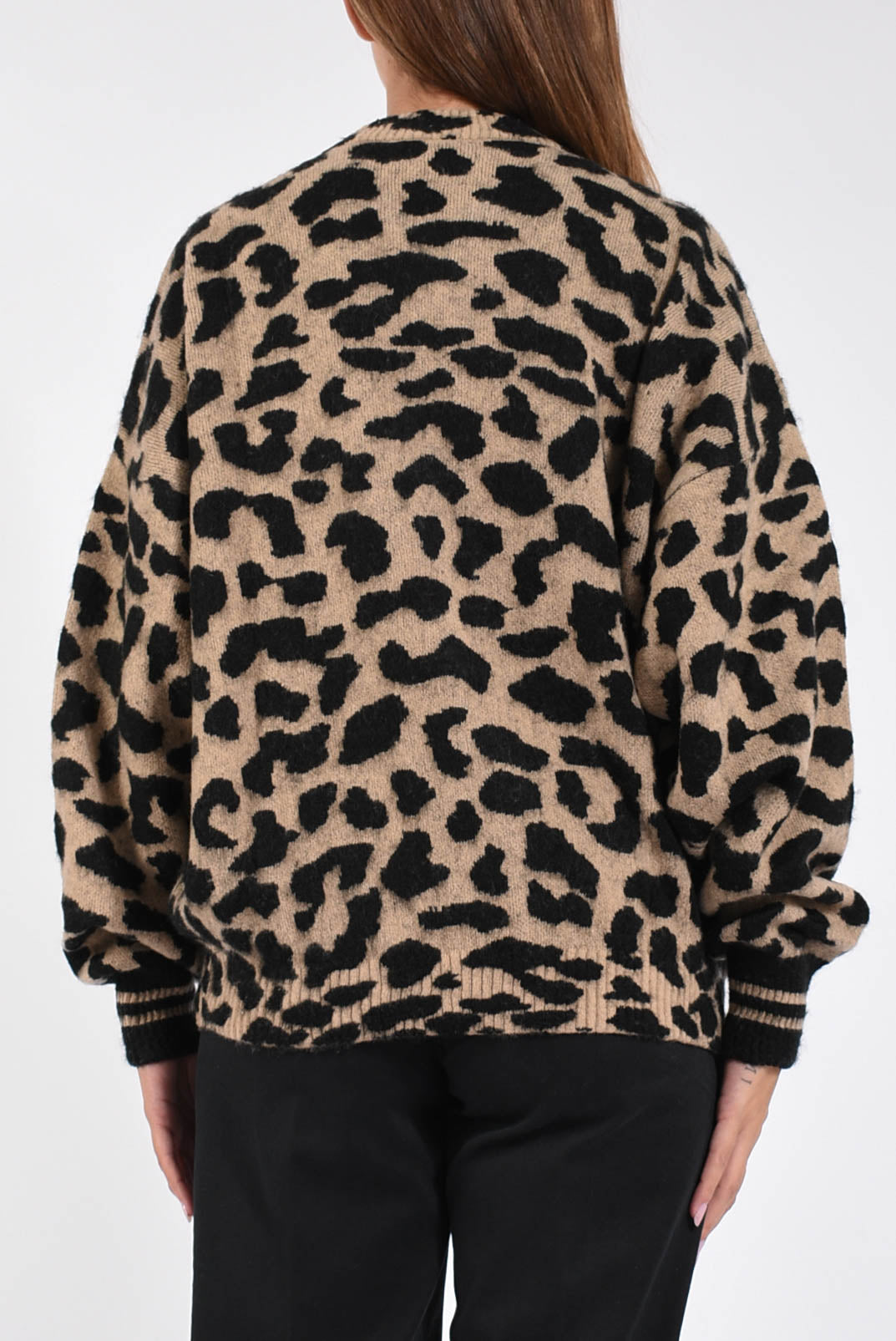 bomber in lana animalier