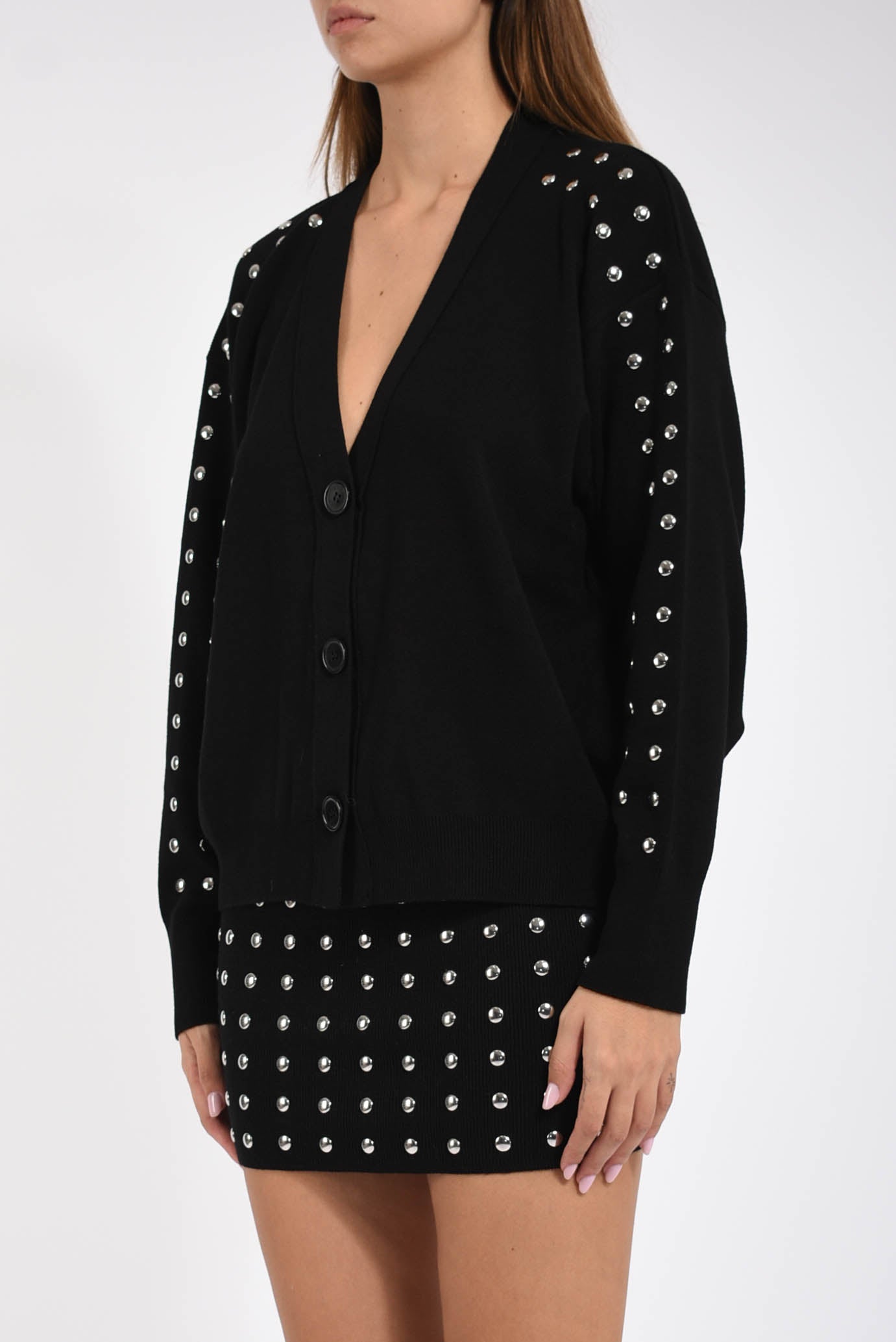 cardigan con borchie