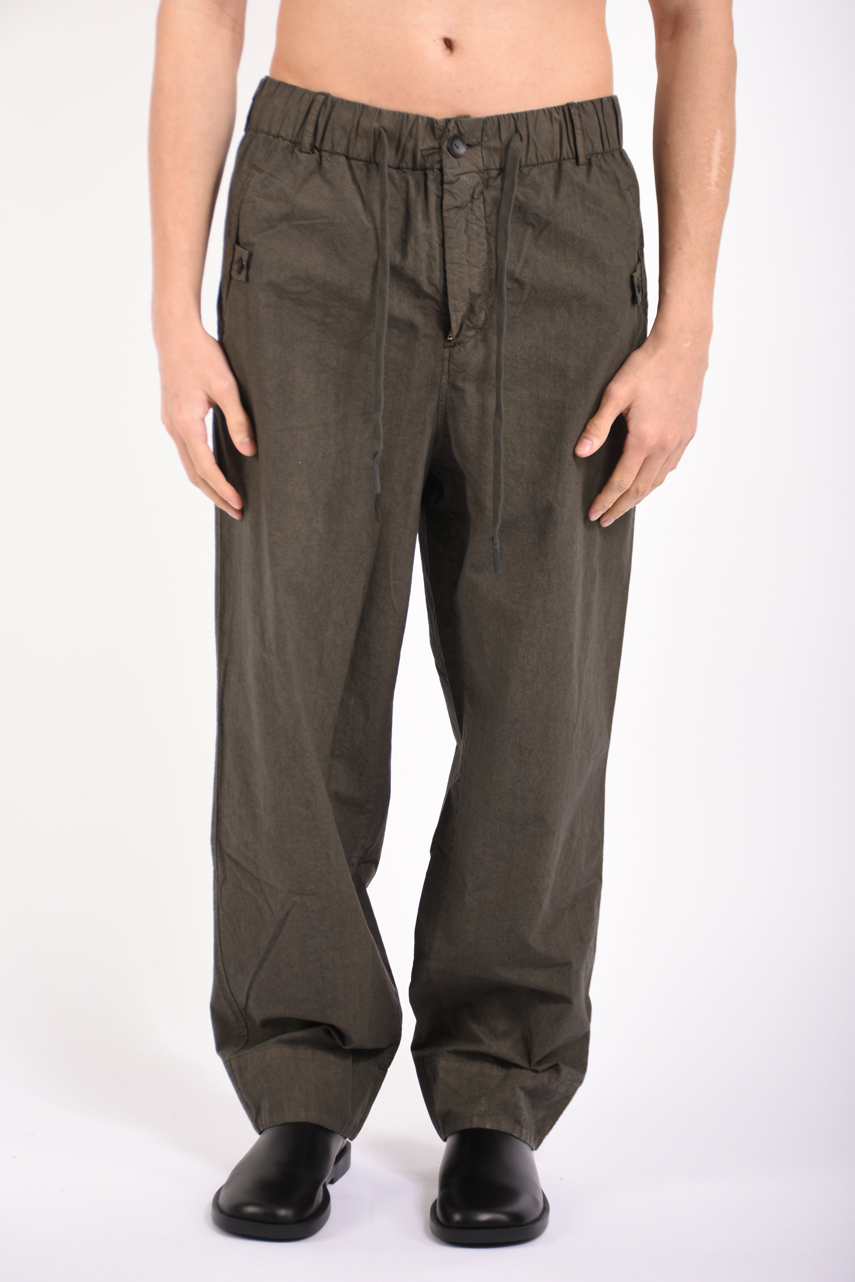 Pantaloni cropped in cotone