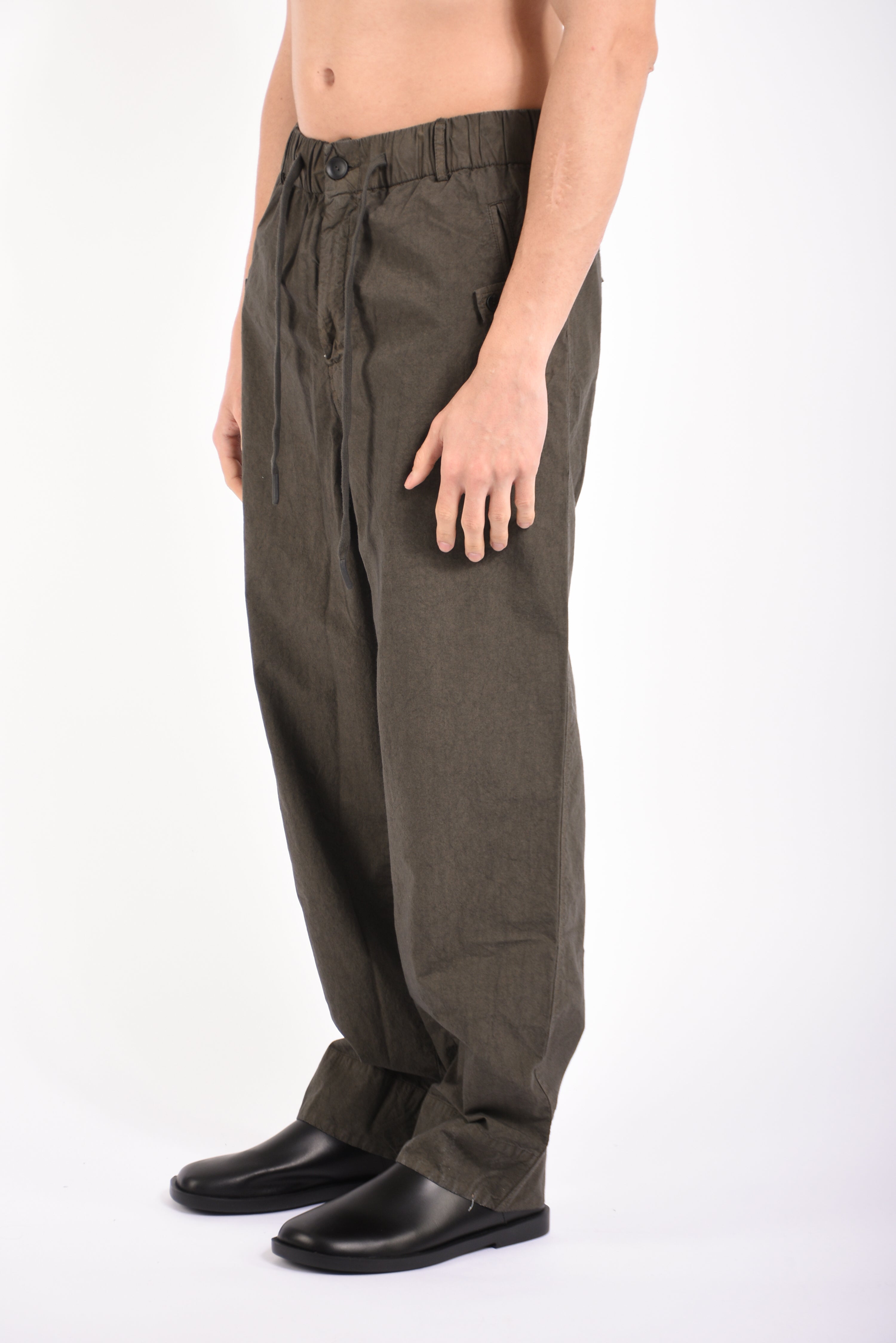 Pantaloni cropped in cotone
