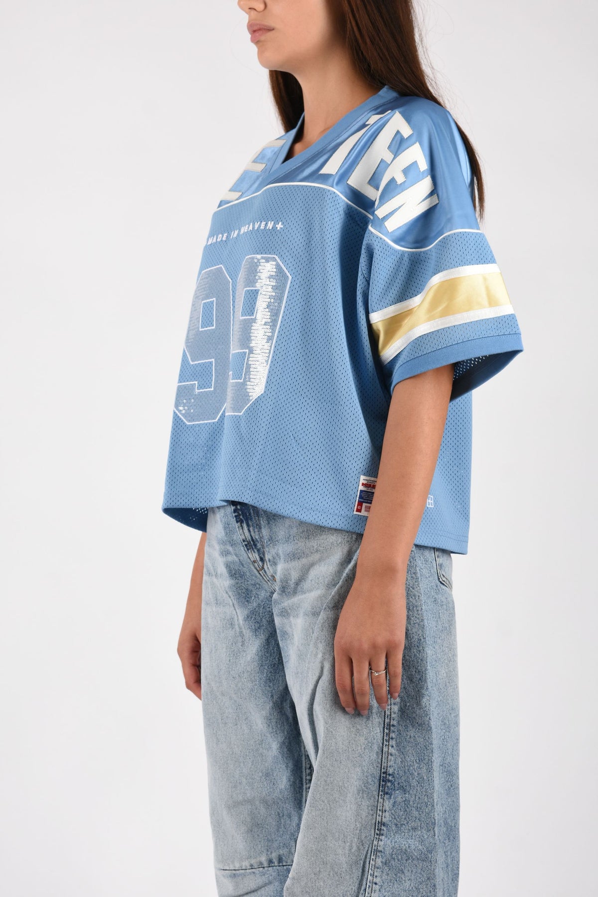 T-SHIRT 99 SPARK JERSEY AZURE YELLOW WPF26FT010