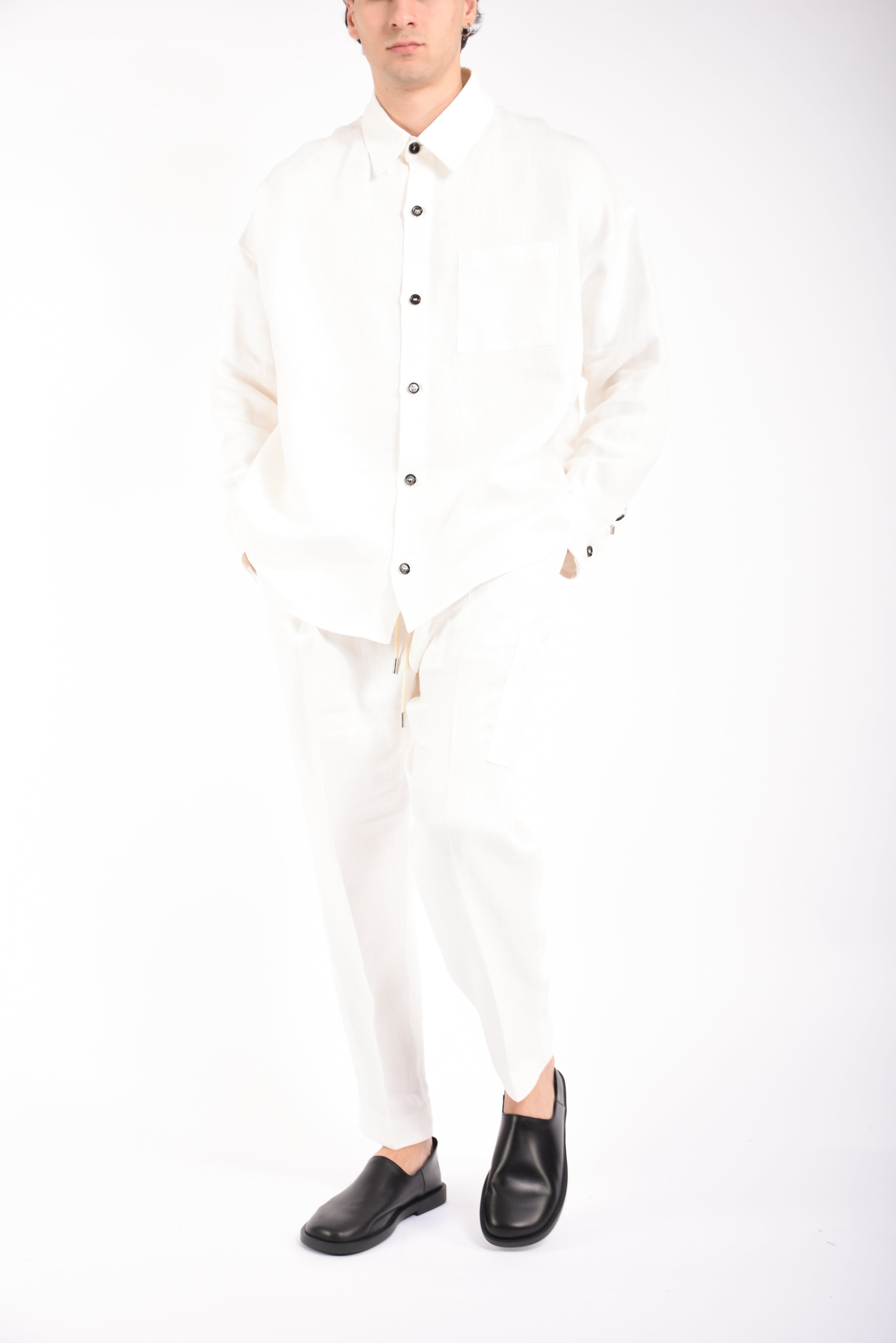 Pantaloni noah in lino armaturato