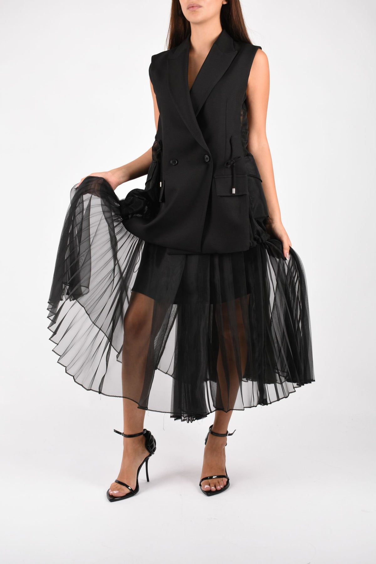 GILET CON DETTAGLIO IN ORGANZA M6IAHB