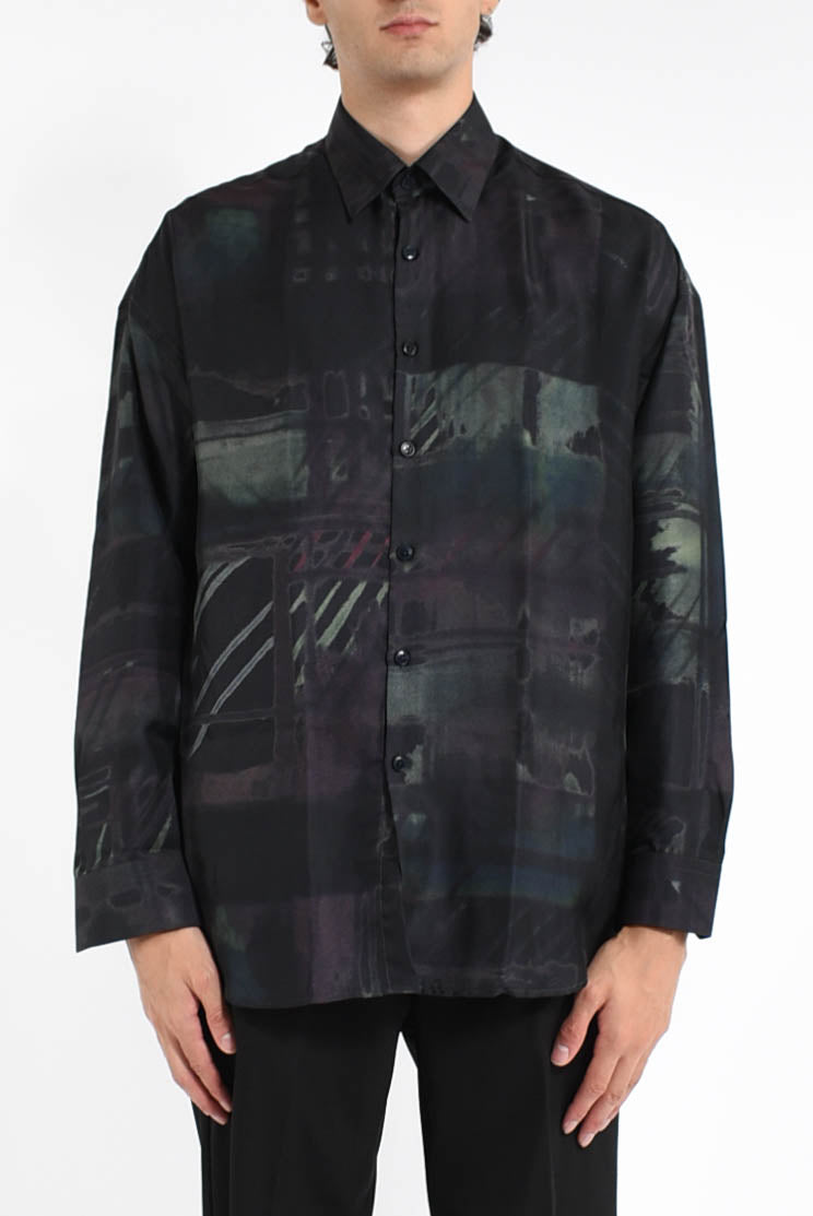 camicia in seta stampata Valentino