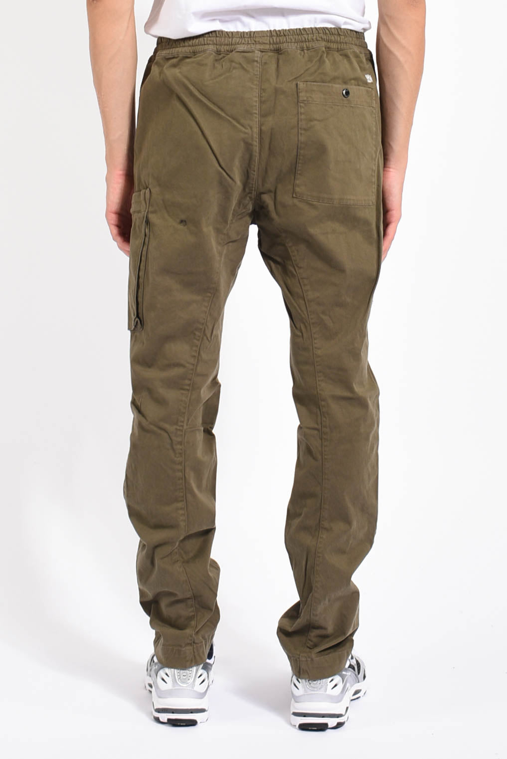 Pantaloni cargo in satin strech