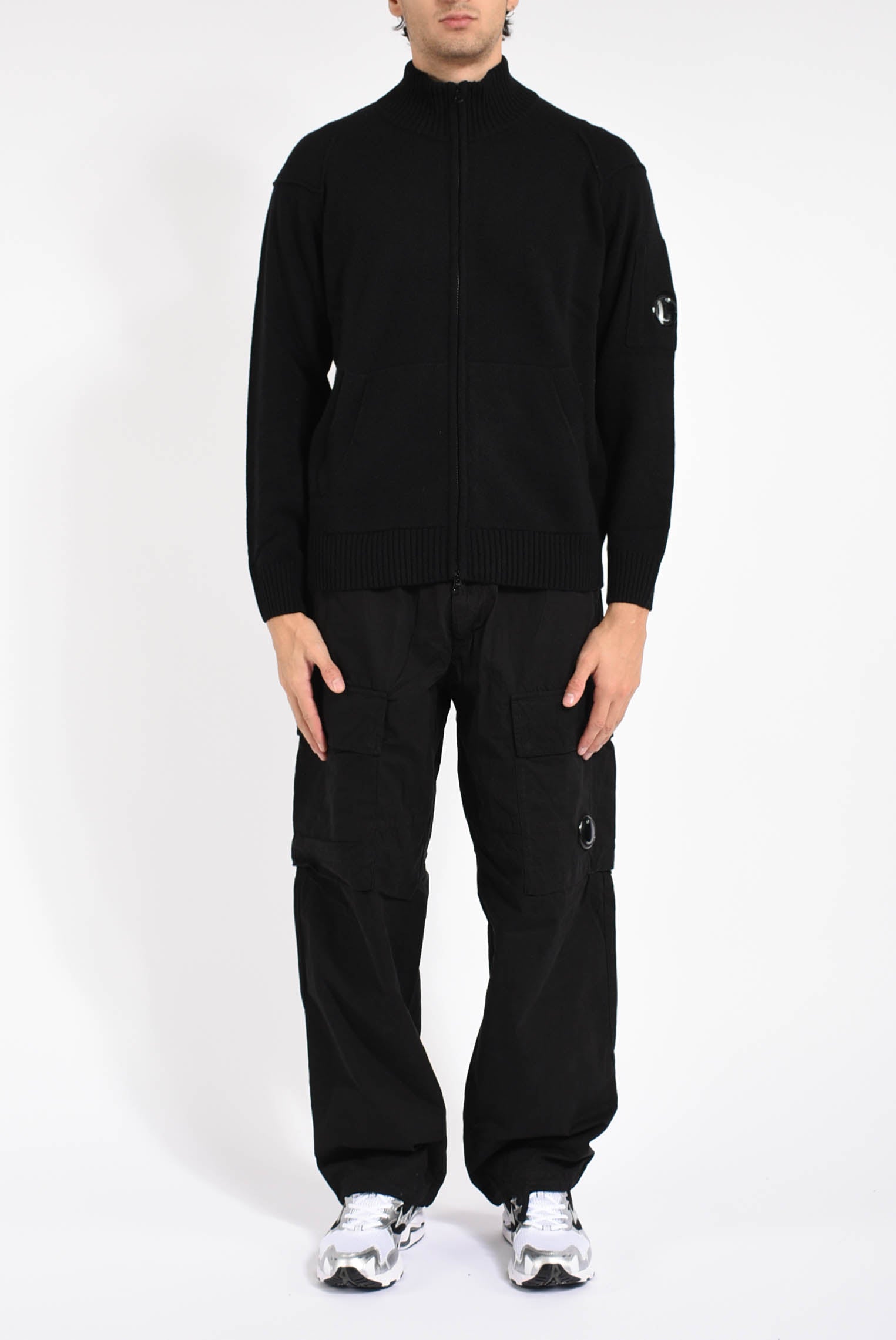 Pantaloni cargo boxy in microreps