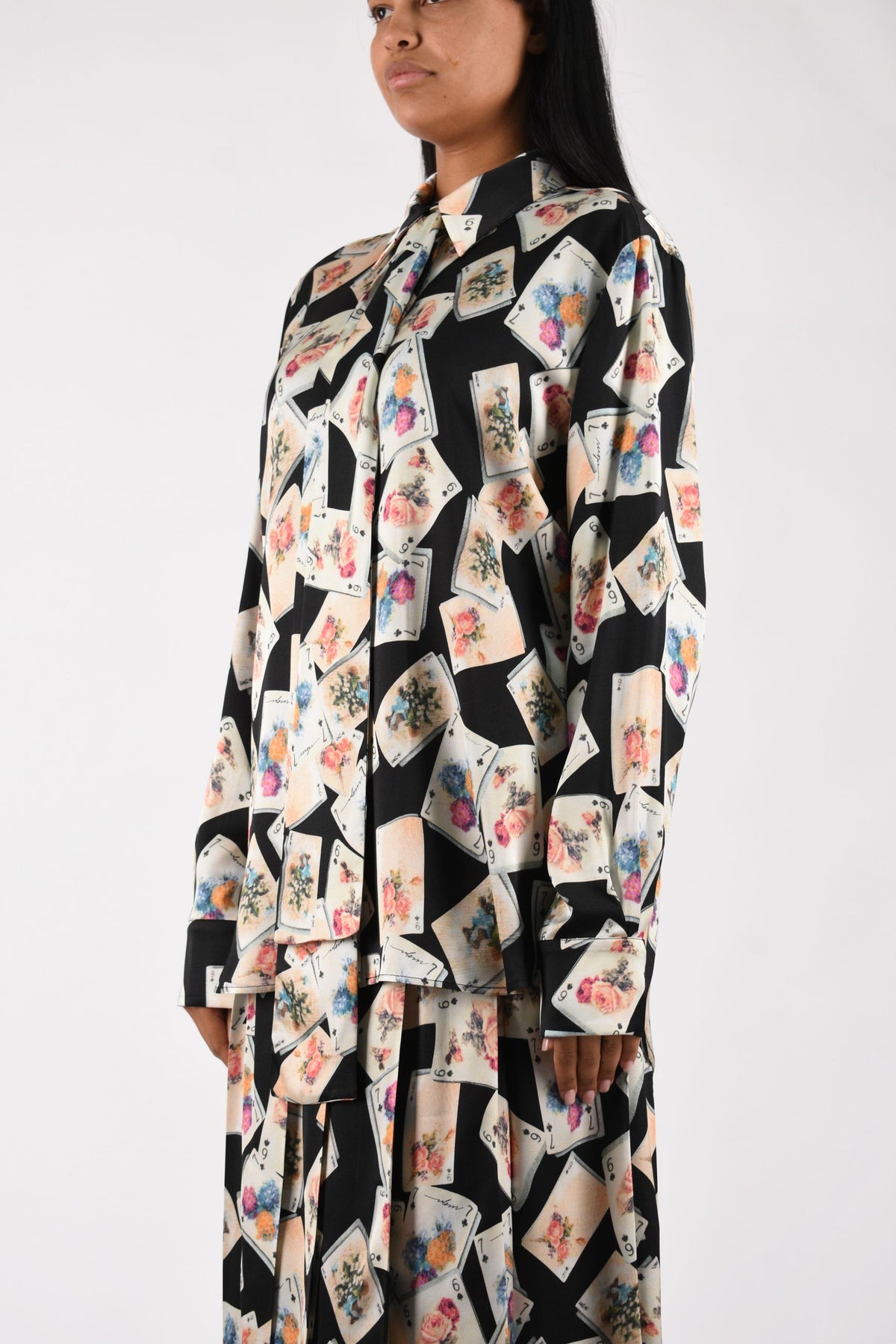 Camicia stampata con Sciarpa 4141MDE19C267626