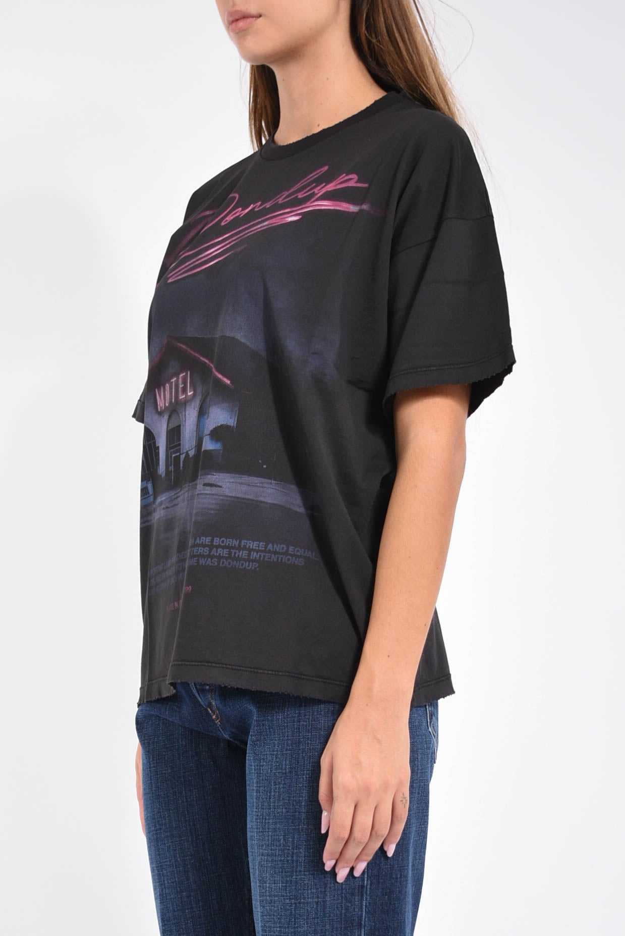 T-shirt girocollo over in jersey