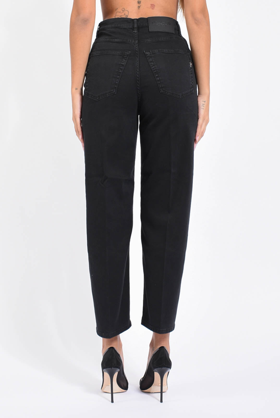 Jeans Bessie loose in denim fisso