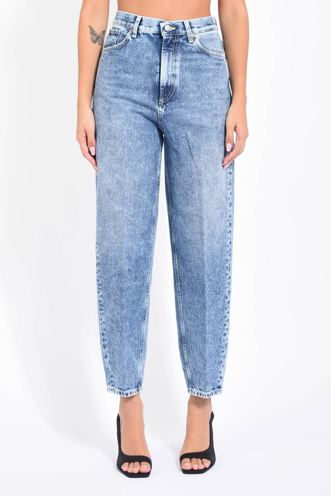Jeans Bessie loose in denim fisso