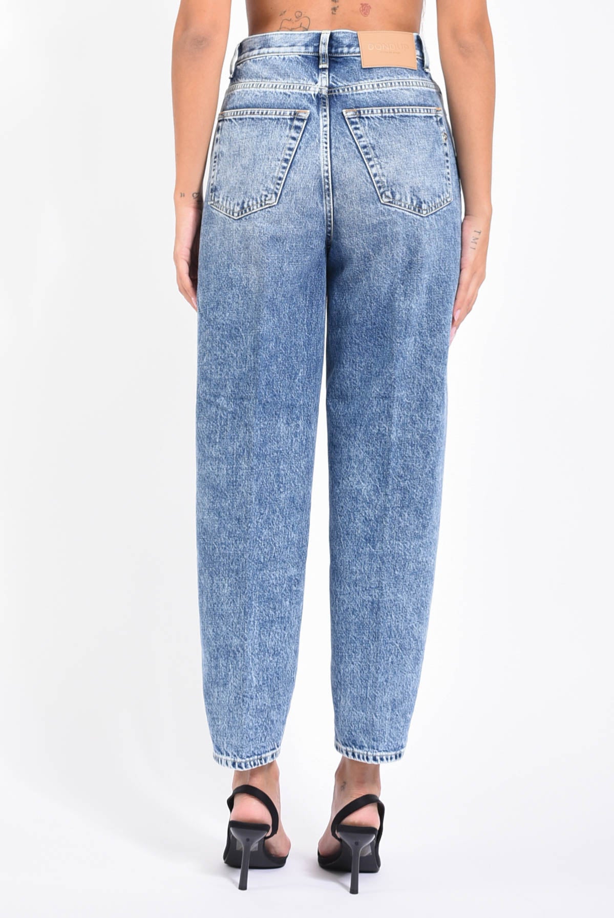 Jeans Bessie loose in denim fisso