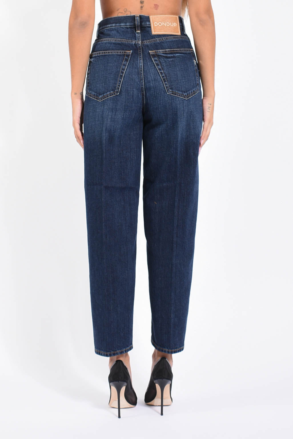 Jeans Bessie loose in denim fisso