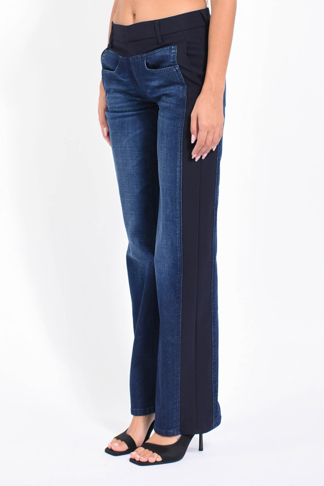 Pantaloni Maddie in denim e lana