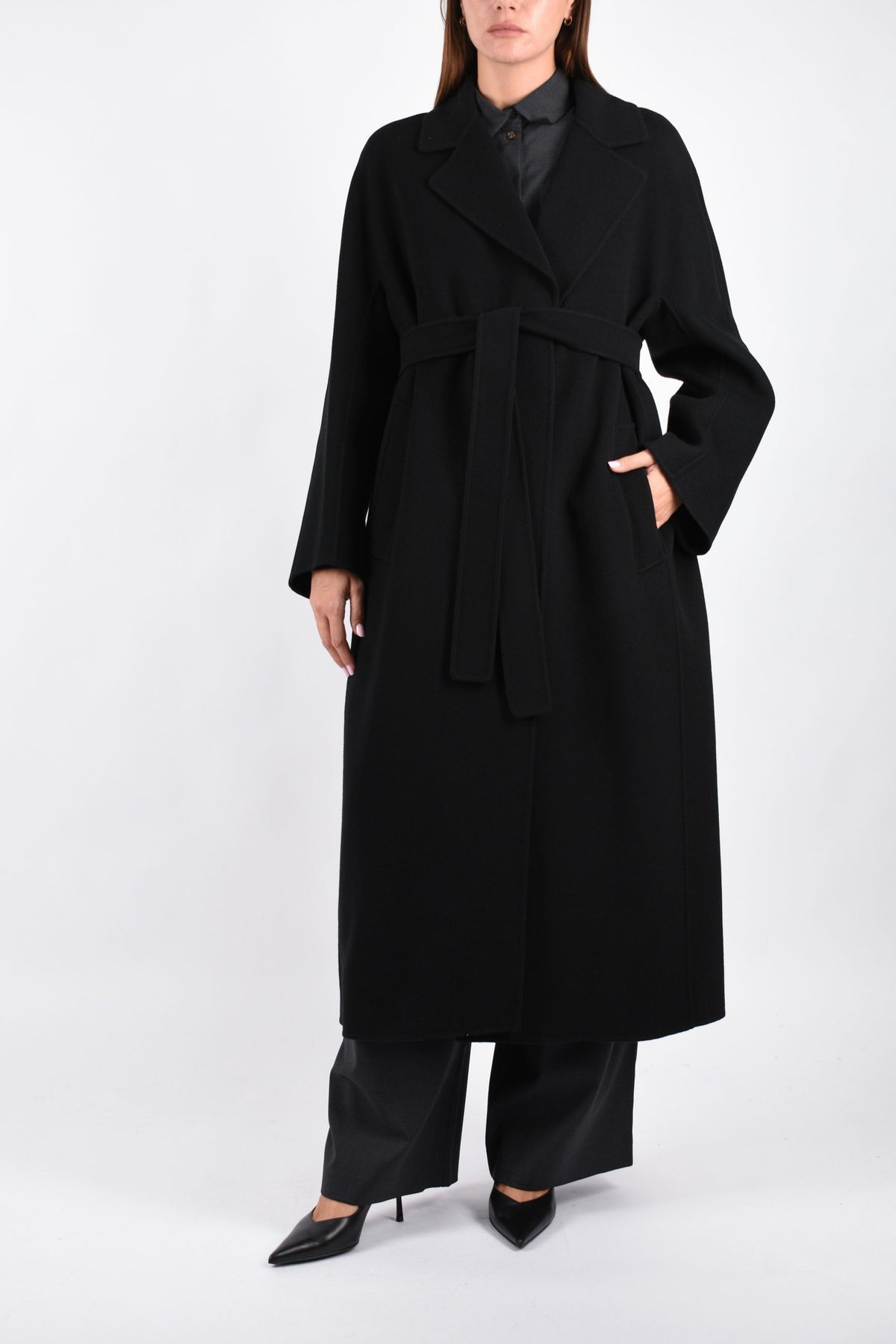 Cappotto lungo a vestaglia in drap di lana SMMPENELOPE 2629016121600