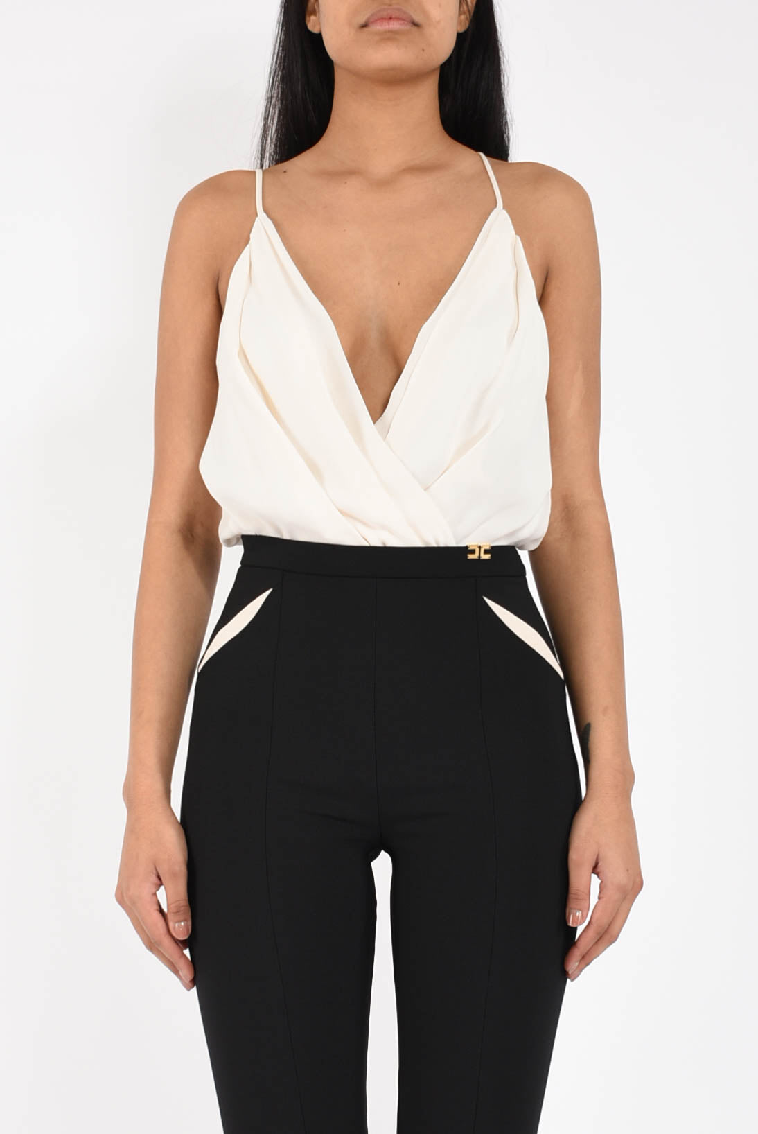 Body in georgette di viscosa