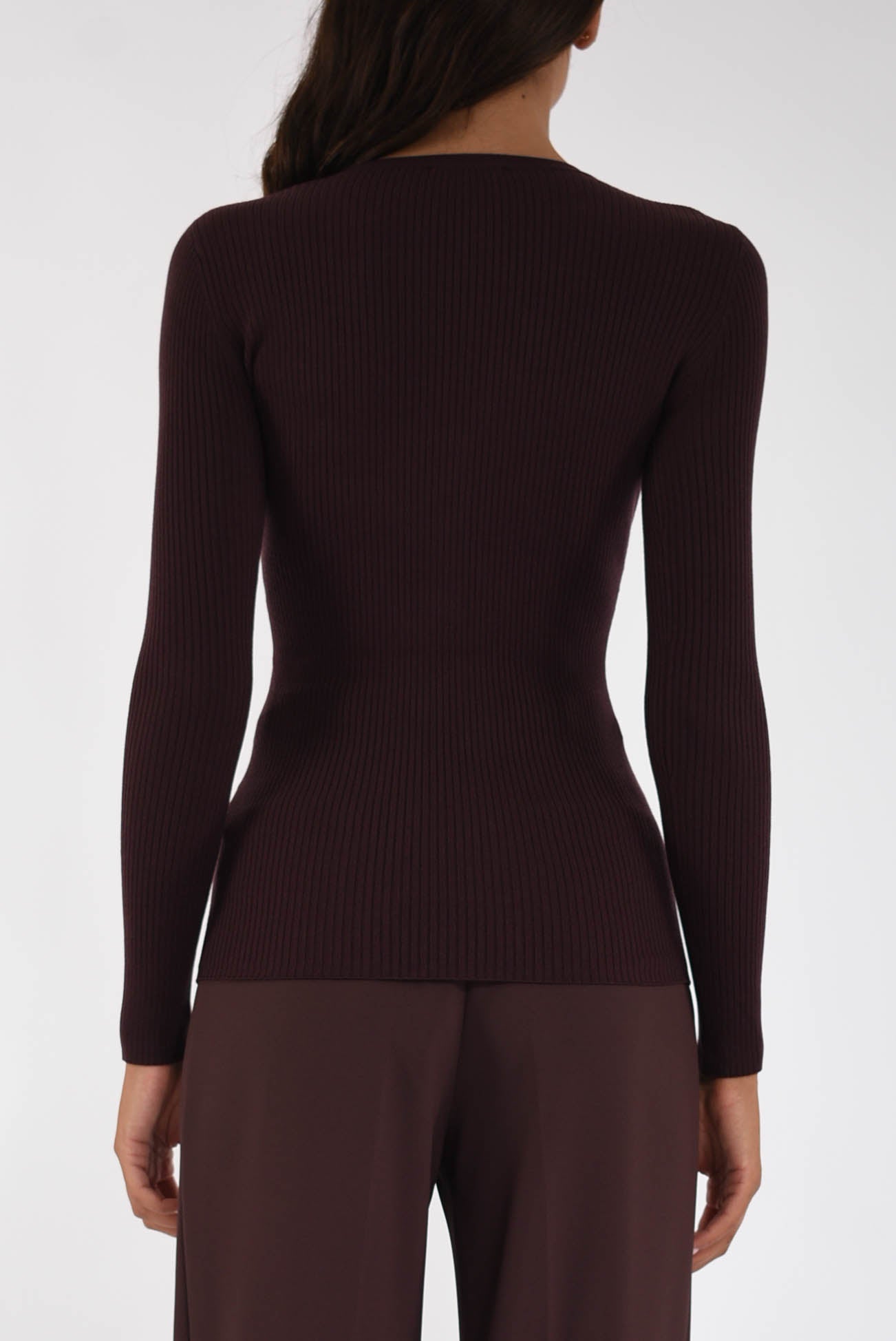 Maglia a costine con taschino