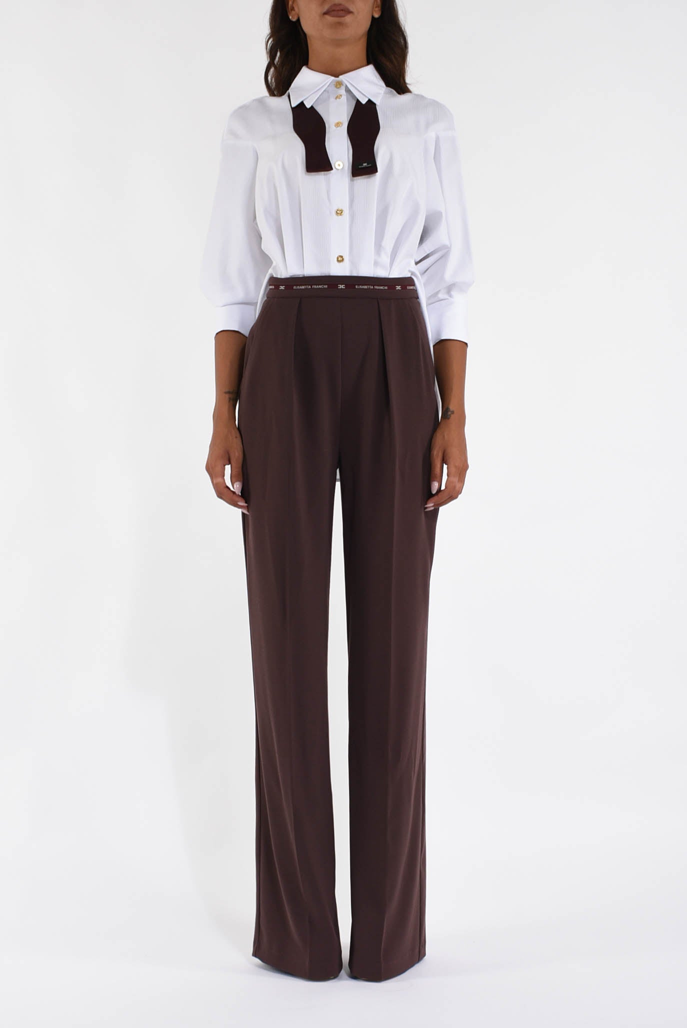 Tuta in popeline e crêpe leggero