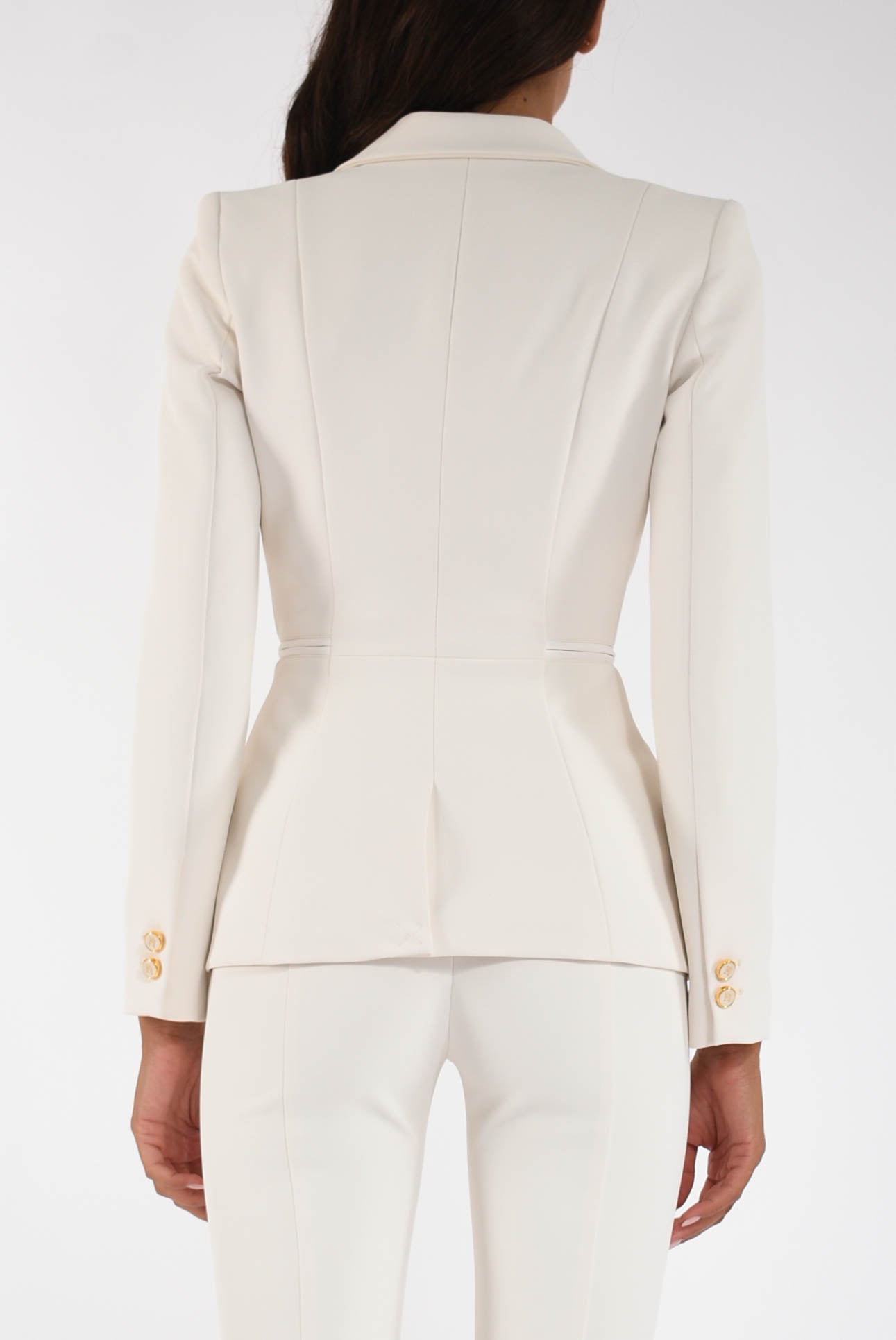 Giacca in crêpe leggero con dettagli zip