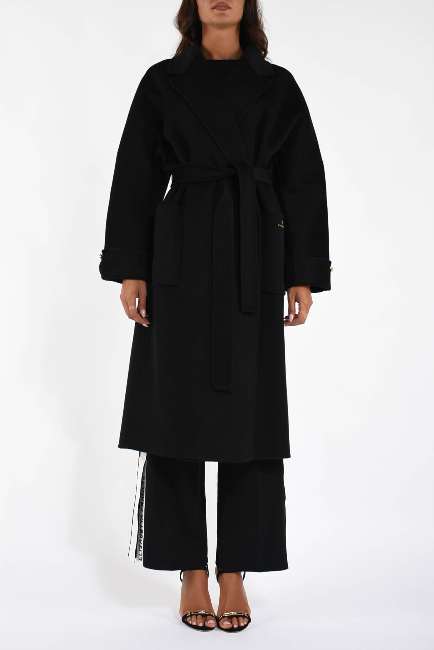 Cappotto in panno di misto lana double