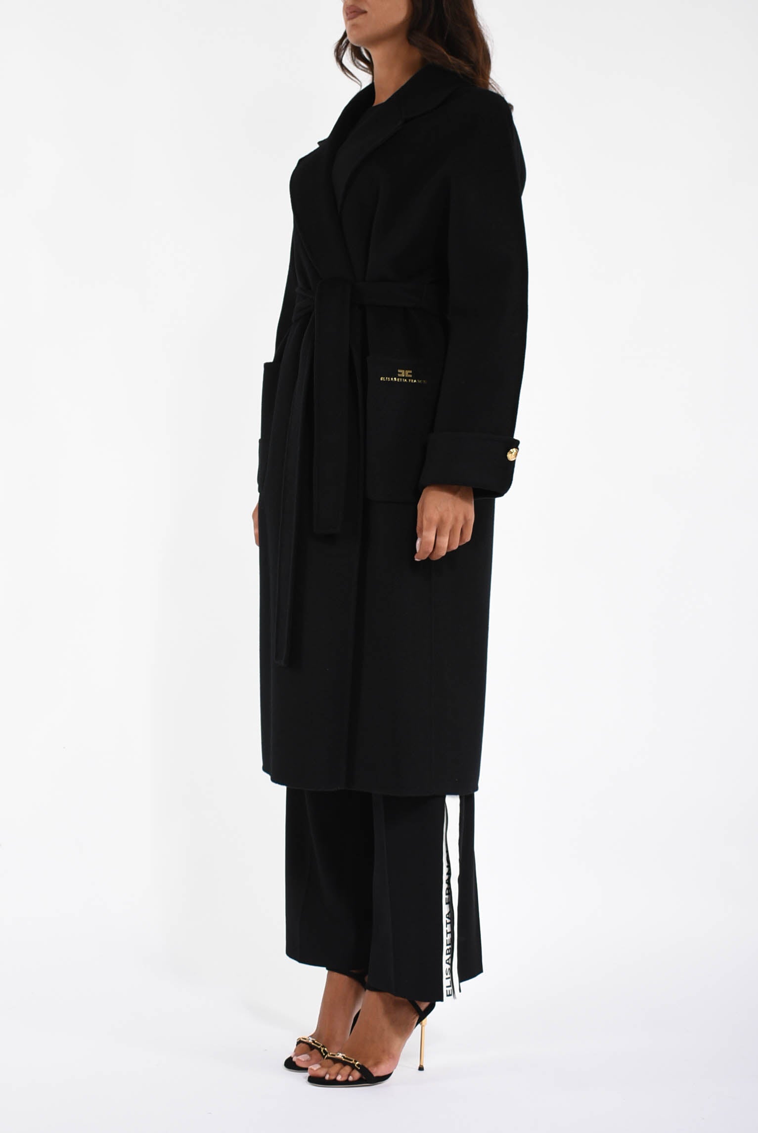 Cappotto in panno di misto lana double