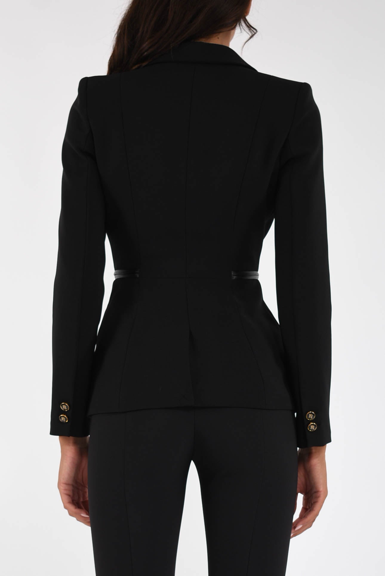 Giacca in crêpe leggero con dettagli zip