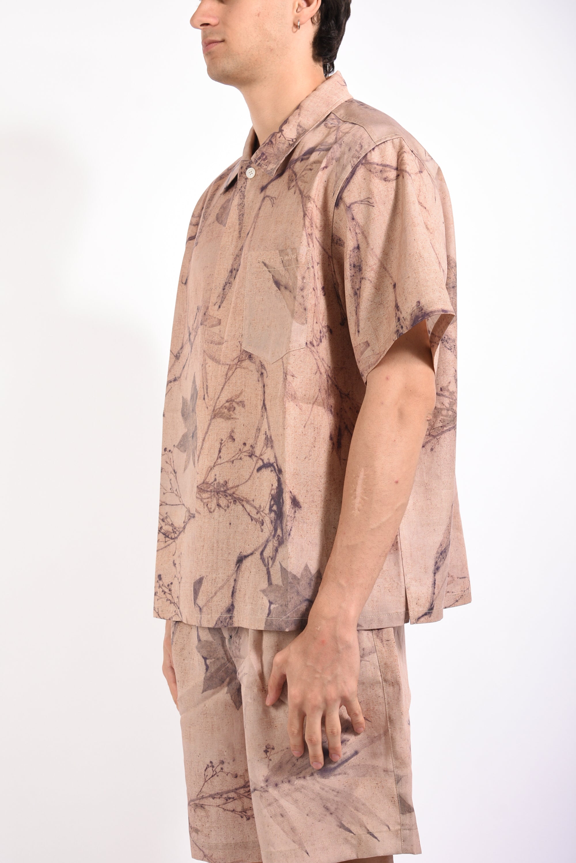 camicia in lyocell stampata
