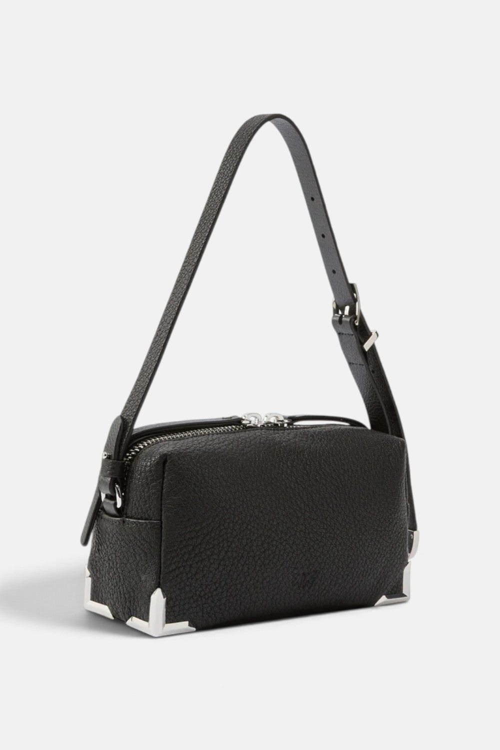 Borsa bauletto a tracolla mini in pelle fiore 106967A3CX