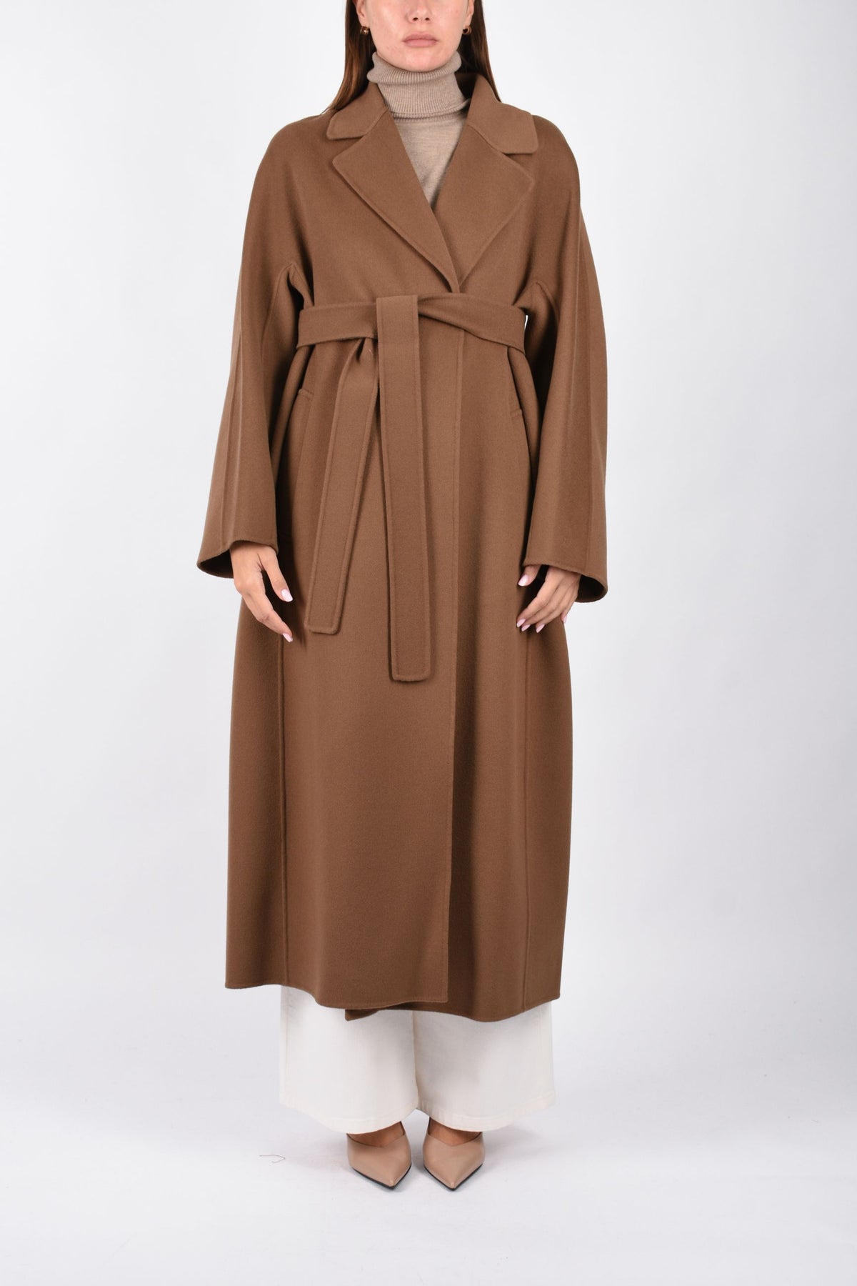 Cappotto lungo a vestaglia in drap di lana SMMPENELOPE 2629016121600