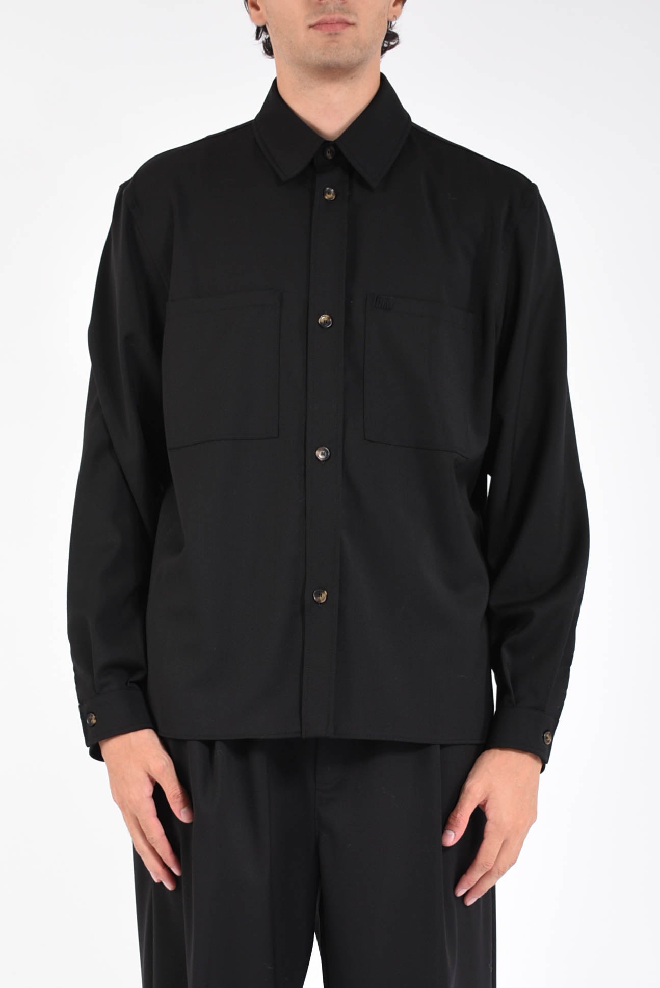 overshirt in lana vergine