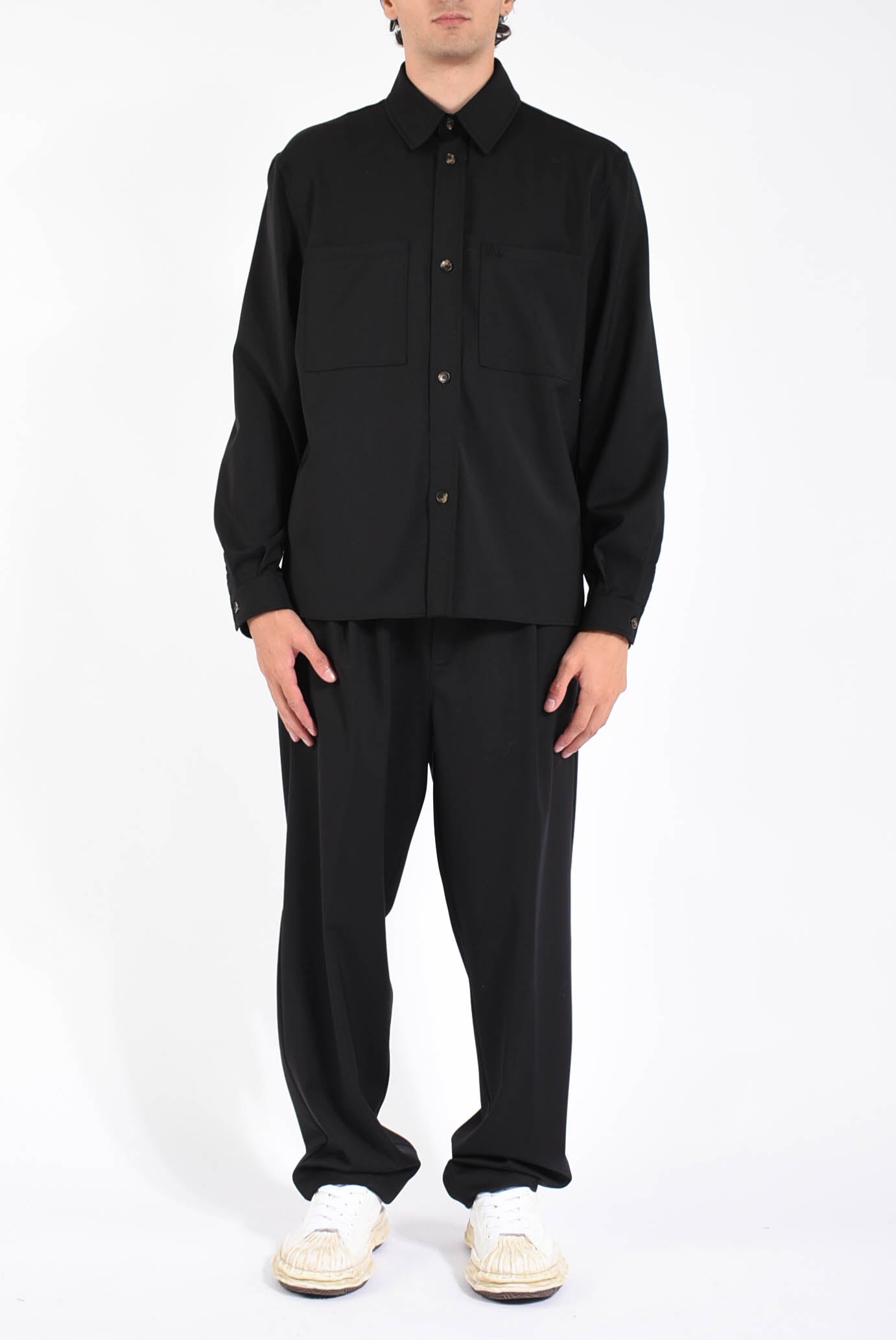 Pantaloni gamba larga monopinces