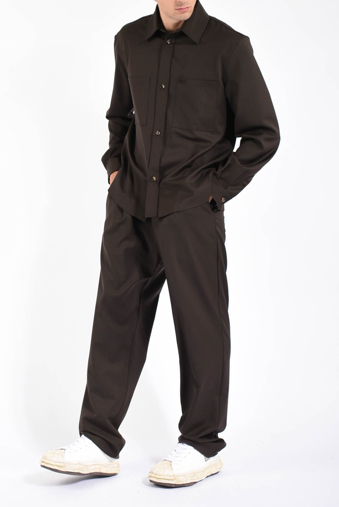 Pantaloni gamba larga monopinces