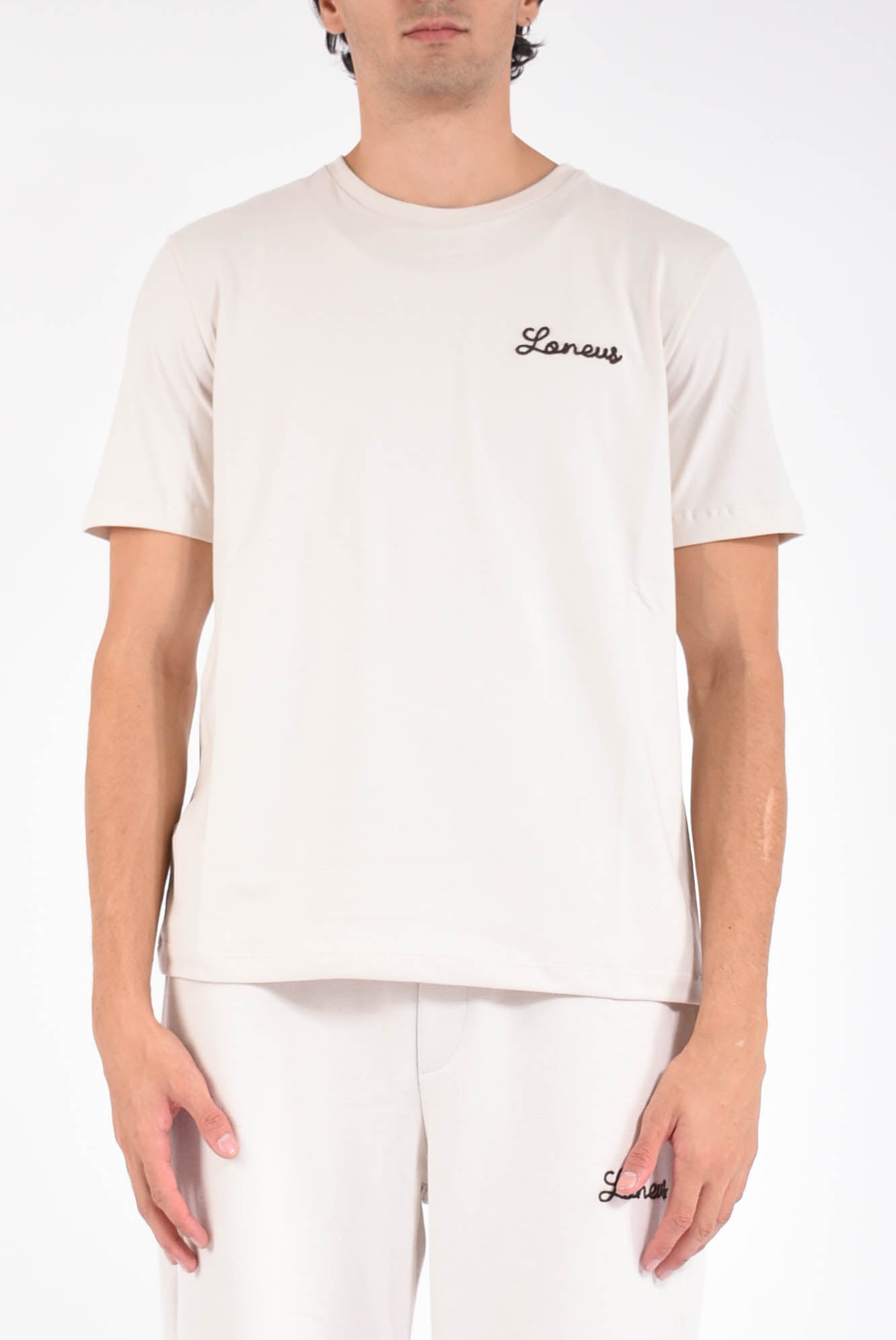 T-shirt girocollo in cotone Cornely