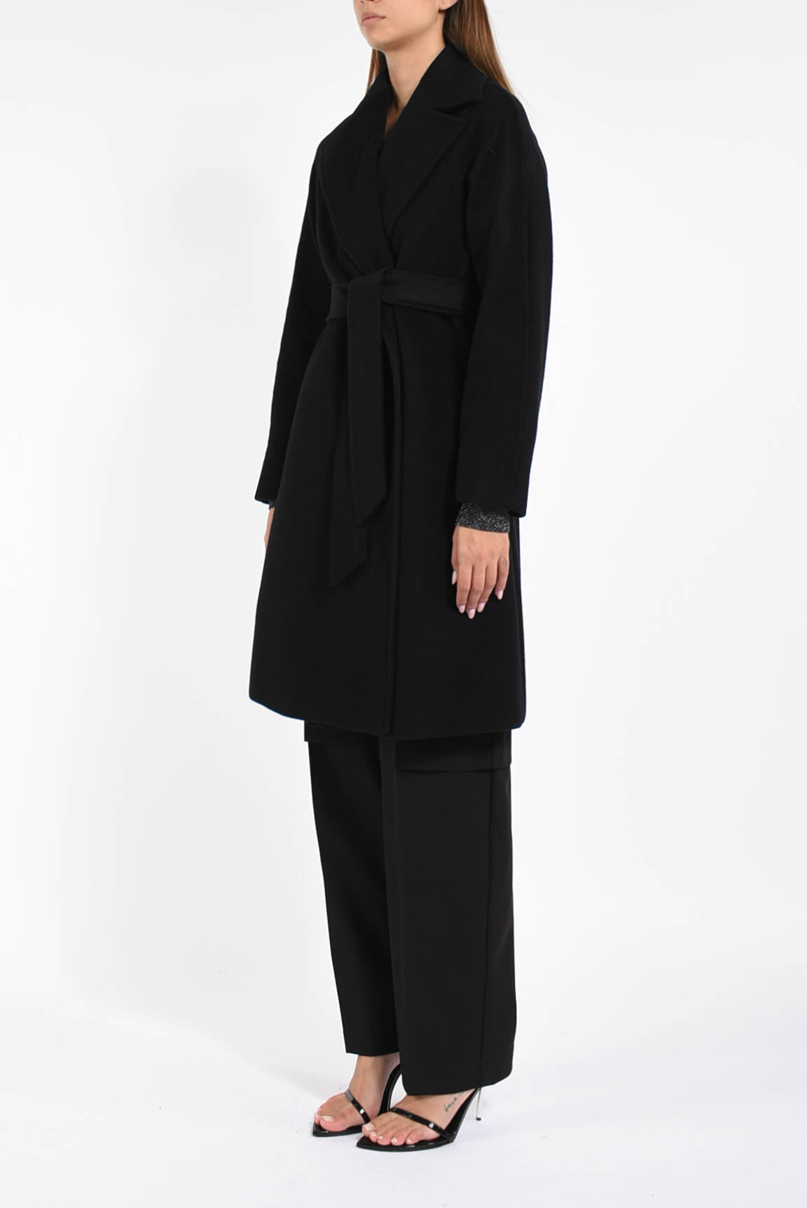 cappotto a vestaglia in lana dravenna