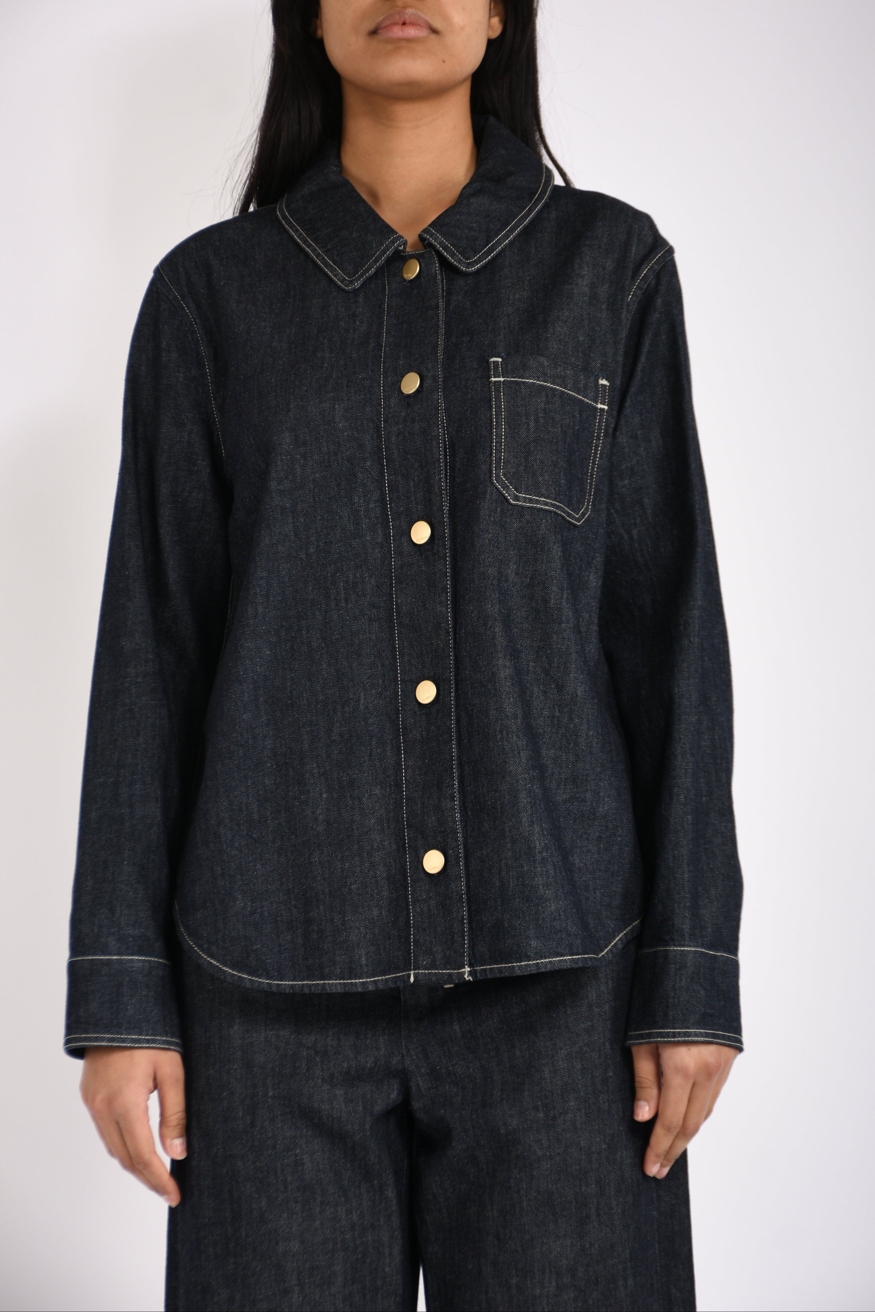 camicia in denim enfasi